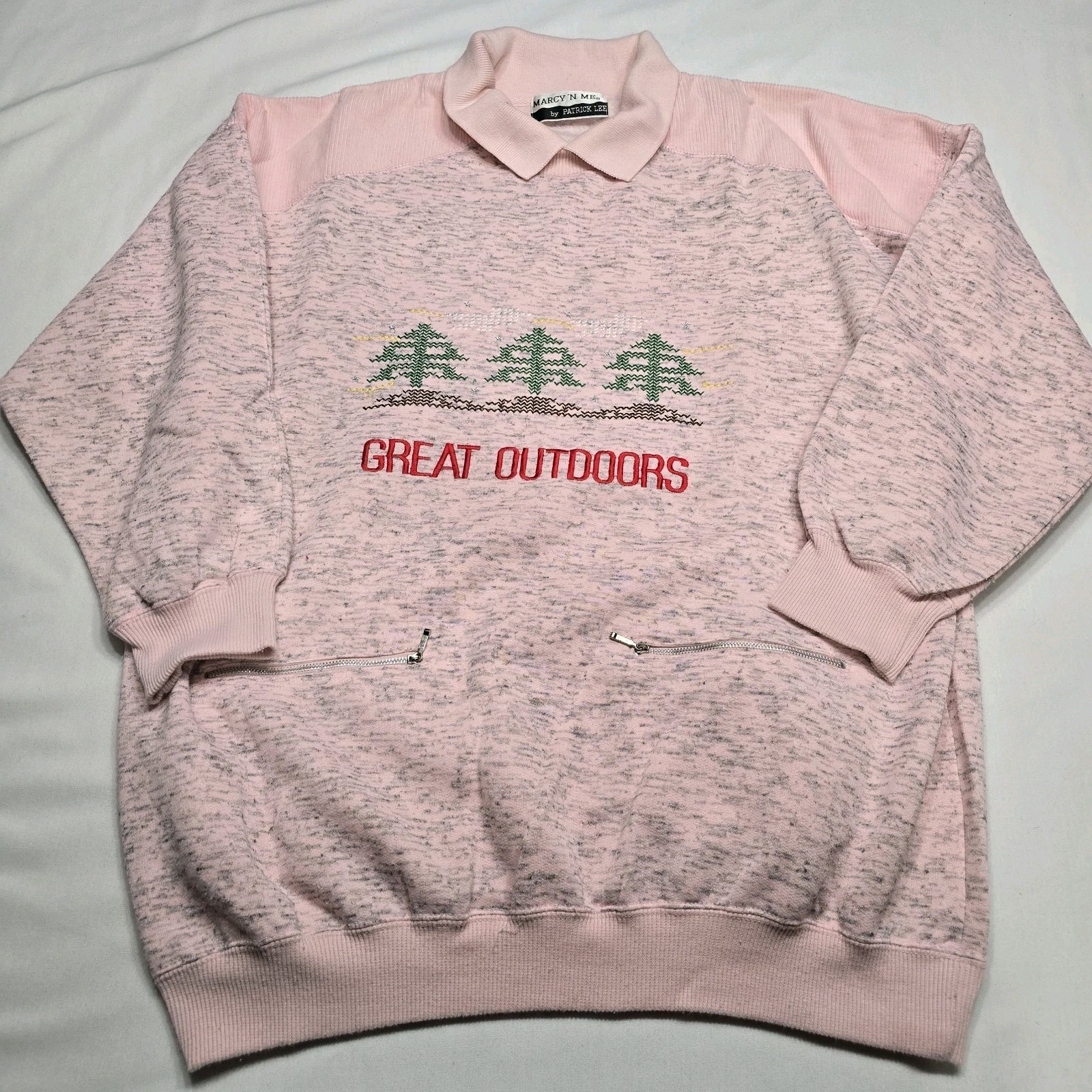 Vintage 80’s Marcy’n Me Great Outdoors Embroidered Cross stitch Sweatshirt