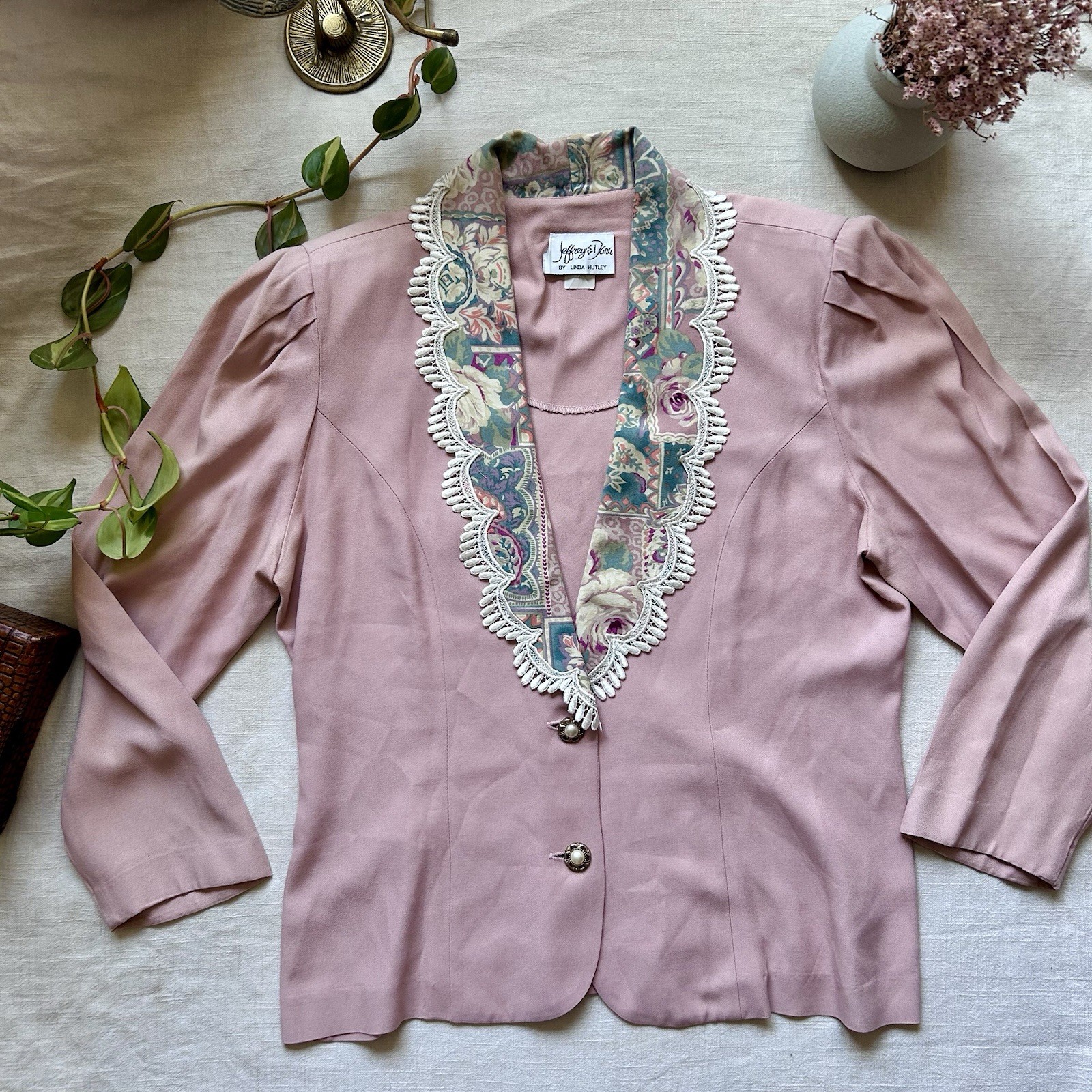 Vintage Jeffrey & Dara by Linda Hutley Women’s M Pink Blazer
