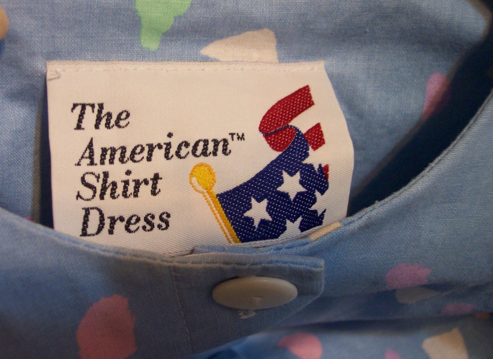 Vintage The American Shirt Dress Hidden Buttons USA Adult Women’s Size 16 GUC