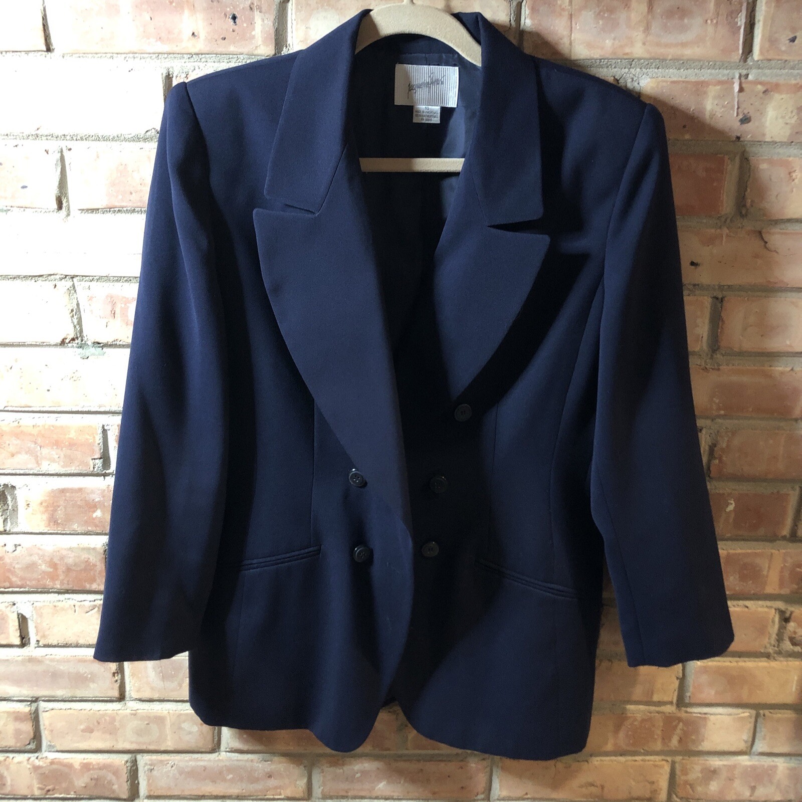 Vintage Blazer Jacqueline Ferrar Blue Women’s Suit Coat US Sz 10 Grannycore Coat