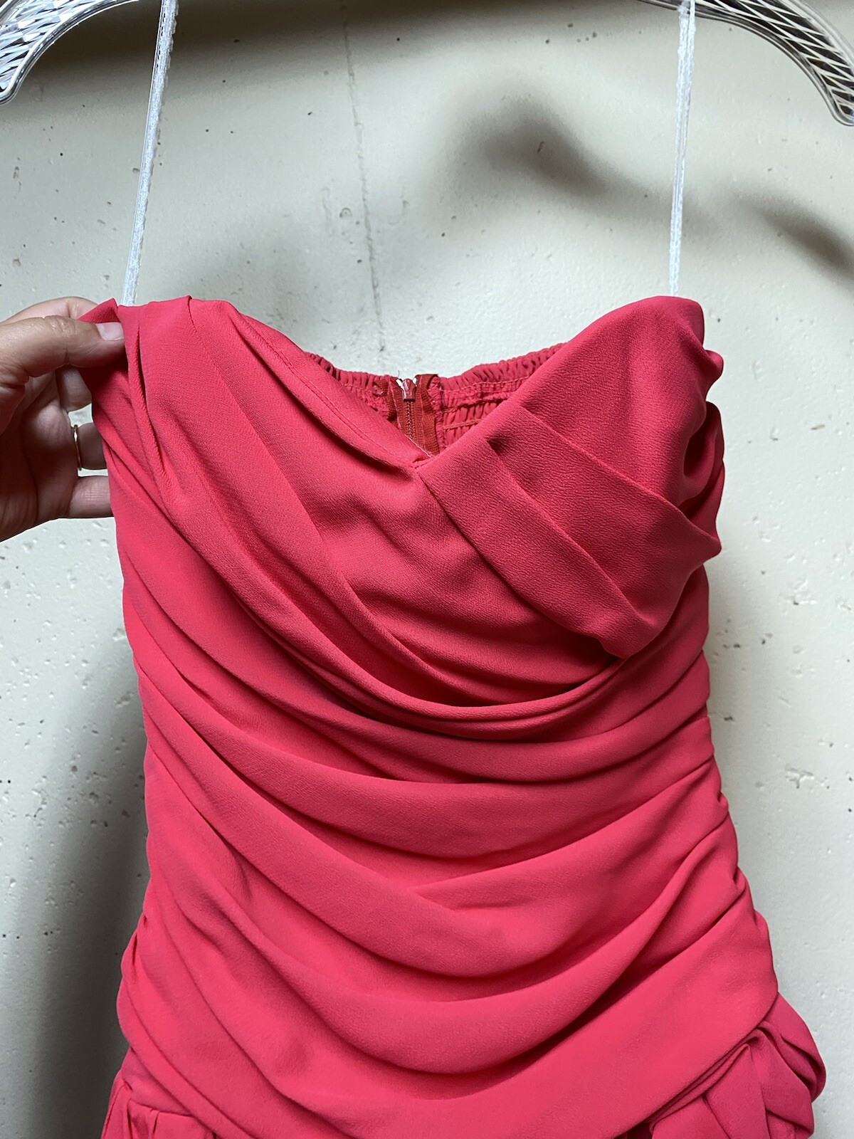 Vtg Positively Ellyn Pink Strapless Party Cocktail Prom Dress Sz 6 Made In USA