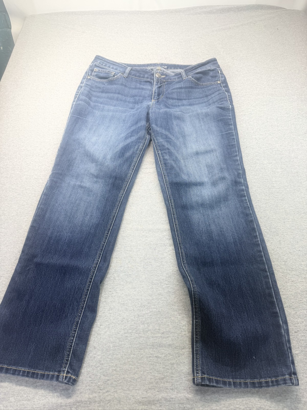 M Jeans By Maurices 14 Short Blue Mid Rise Straight Denim