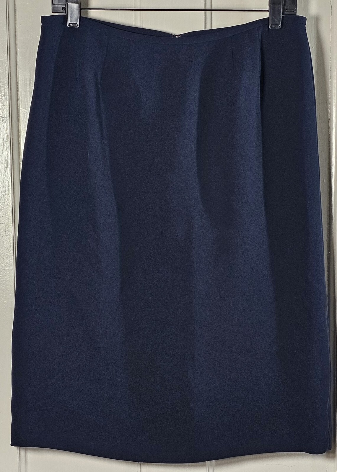 VTG Kasper 2 Piece Suit Women’s 10 Navy Blue Jacket Skirt Fancy Buttons Career