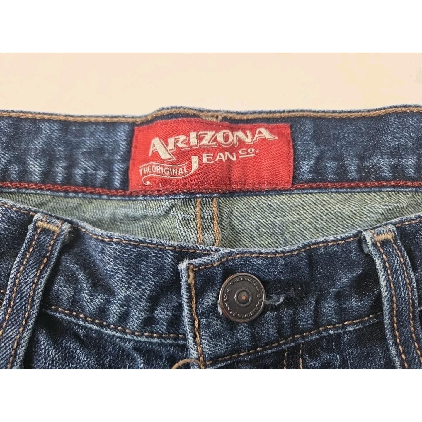 Arizona Vintage Men’s Relaxed Straight Distressed 100% Cotton Blue Jeans 30 x 30