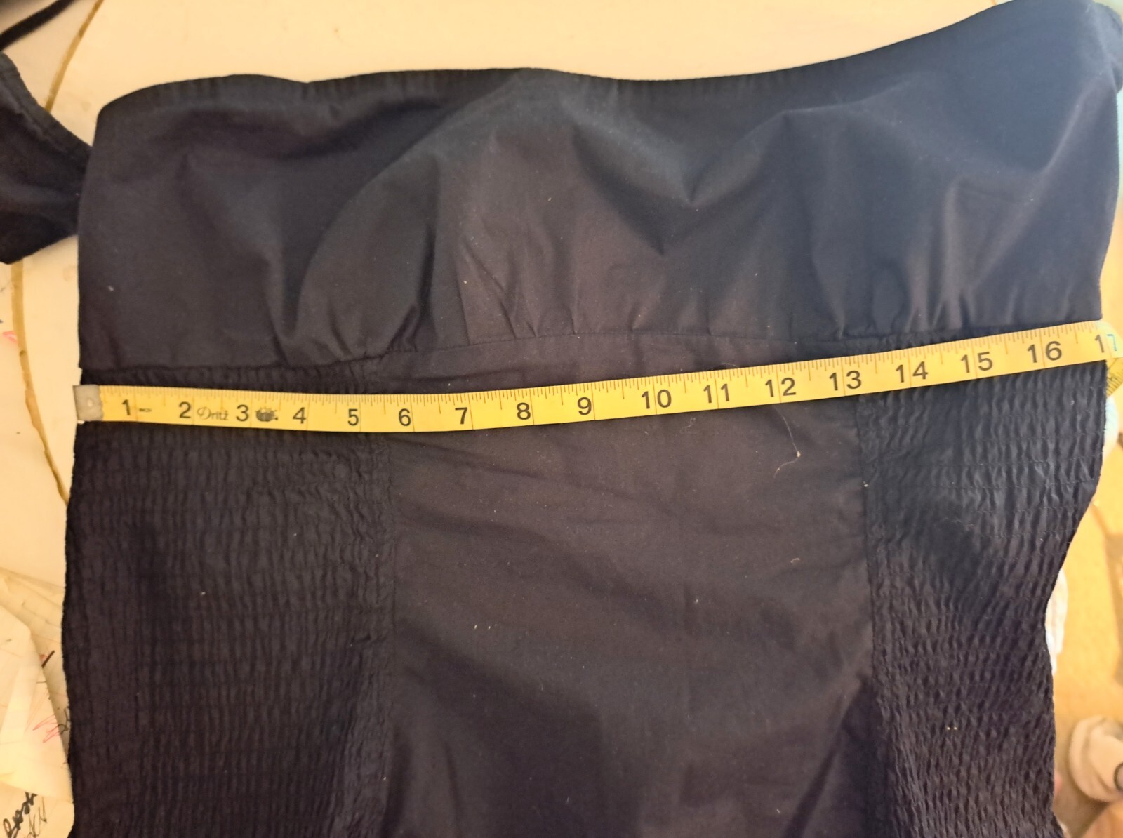 VTG GUESS WOMEN’S Black XL Structured Off the Shoulder Top COTTON BLEND