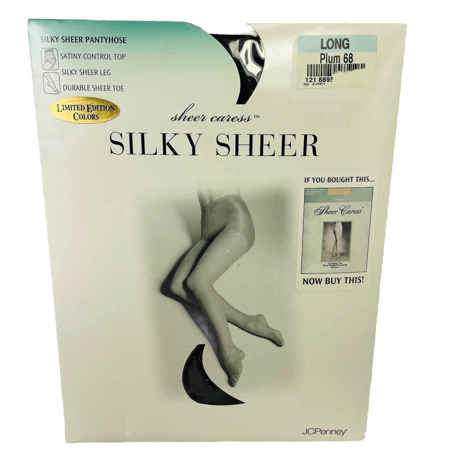 JCPenney Silky Sheer Caress Nylon Pantyhose Long Plum 68 Limited Edition Color