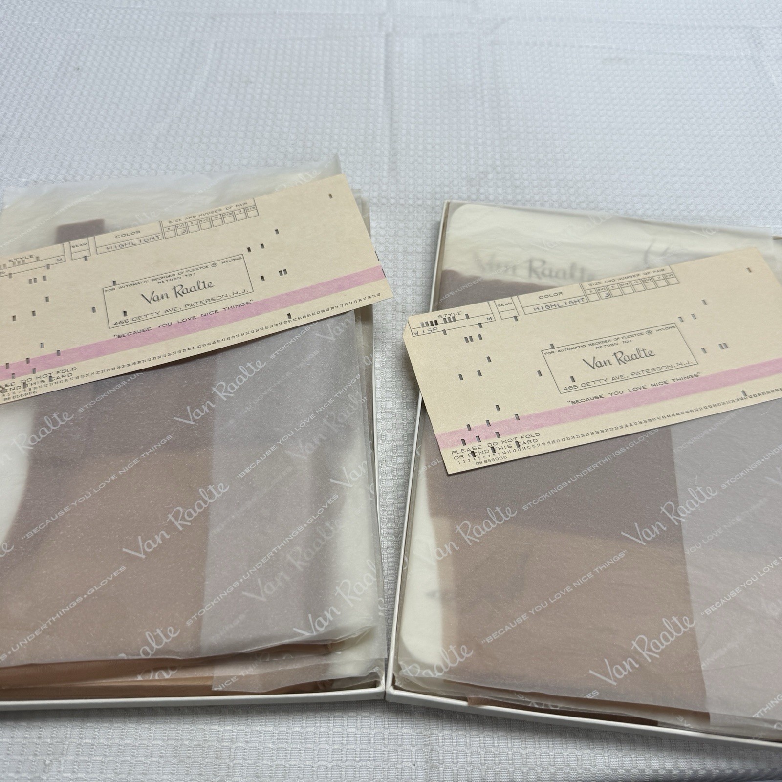 6 Vtg 50s Van Raalte Wisp 15 Highlight 8.5M Nylon Stockings Seams New 2 Boxes