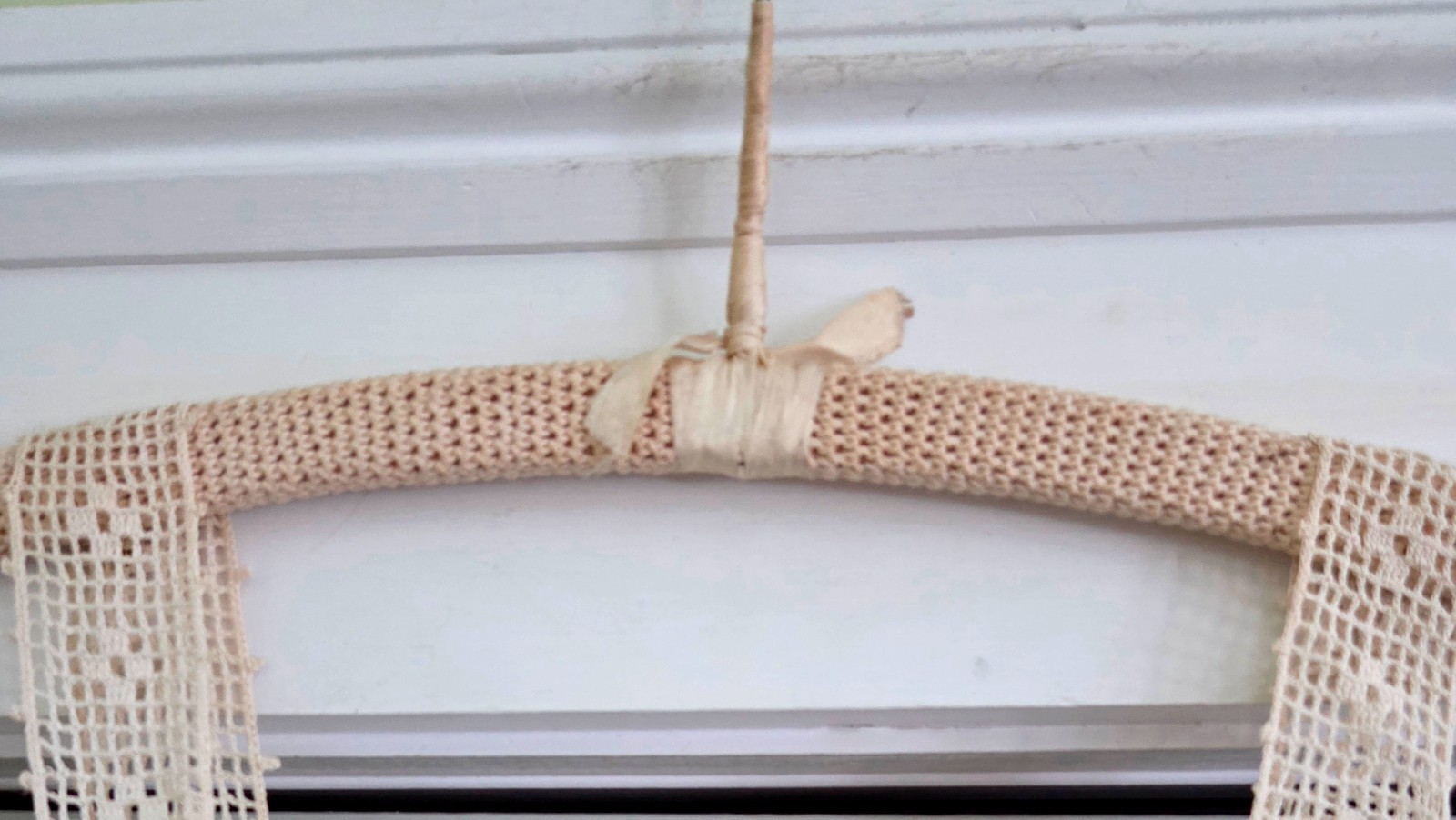 Edwardian Farmhouse Ivory Cotton & Crochet Camisole Undergarment Original Hanger