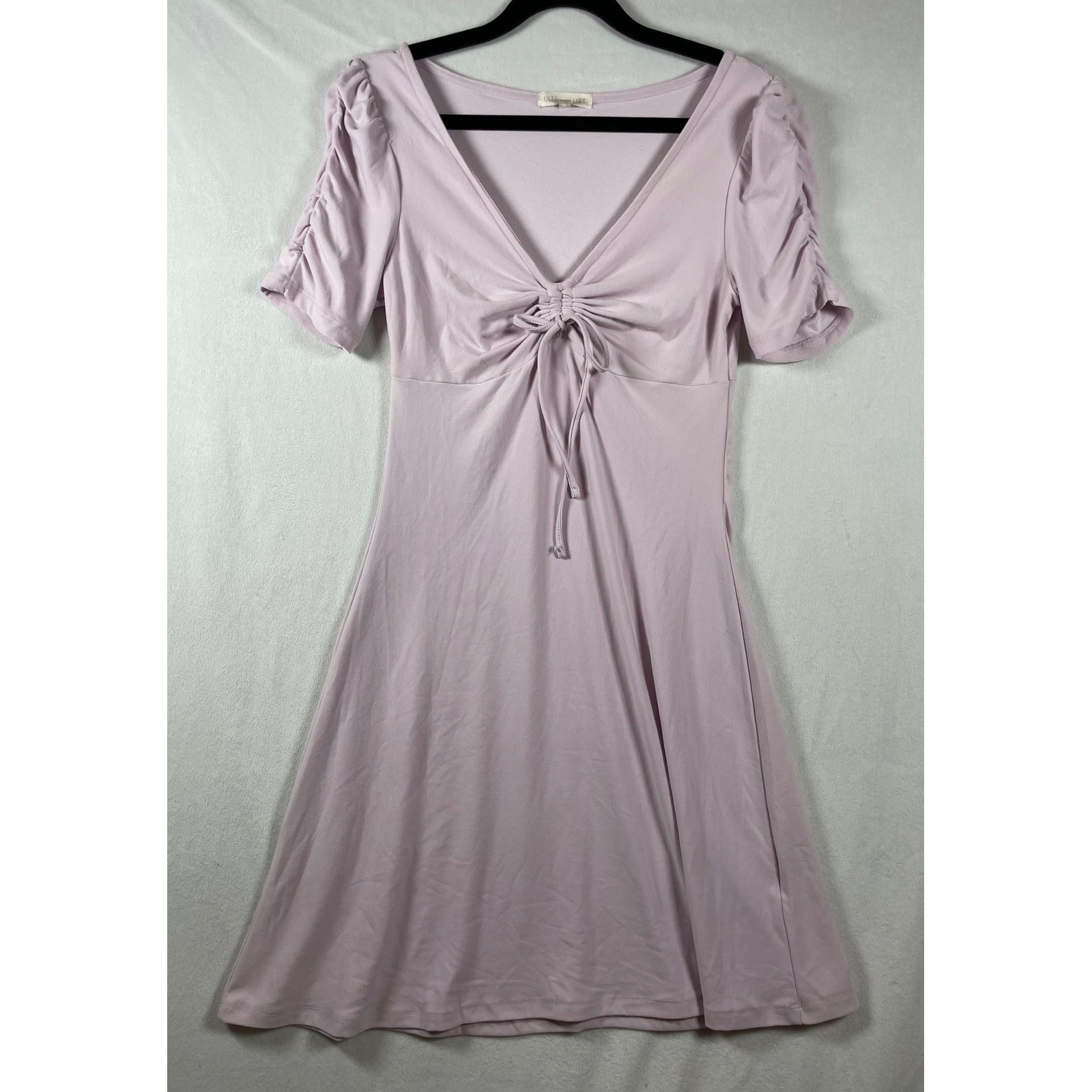 vintage Y2K coquette tie front puff sleeve empire waist babydoll dress S ballet