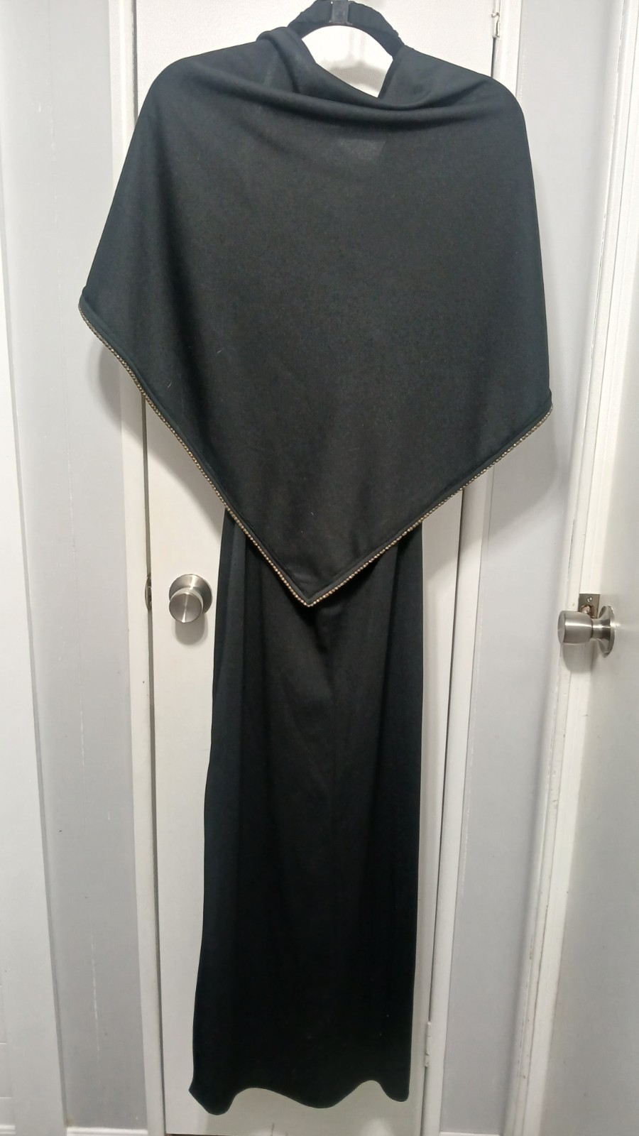 Vintage Dress And Shawl Goth Witch Jack Hartley Miami Black Silver Hollywood