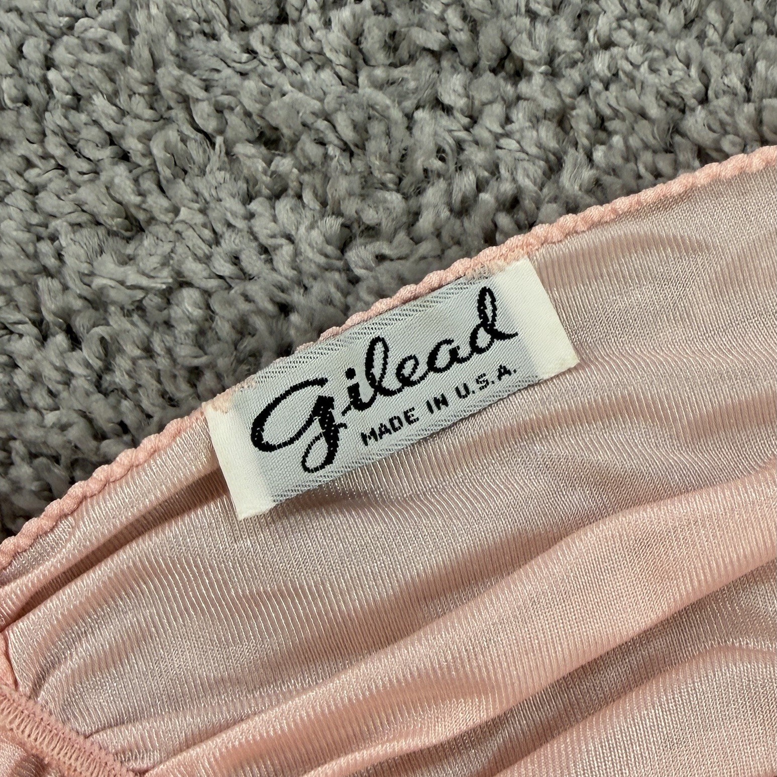 VTG Gilead Nightgown M Pink Maxi Victorian Babydoll Coquette Dainty USA Made