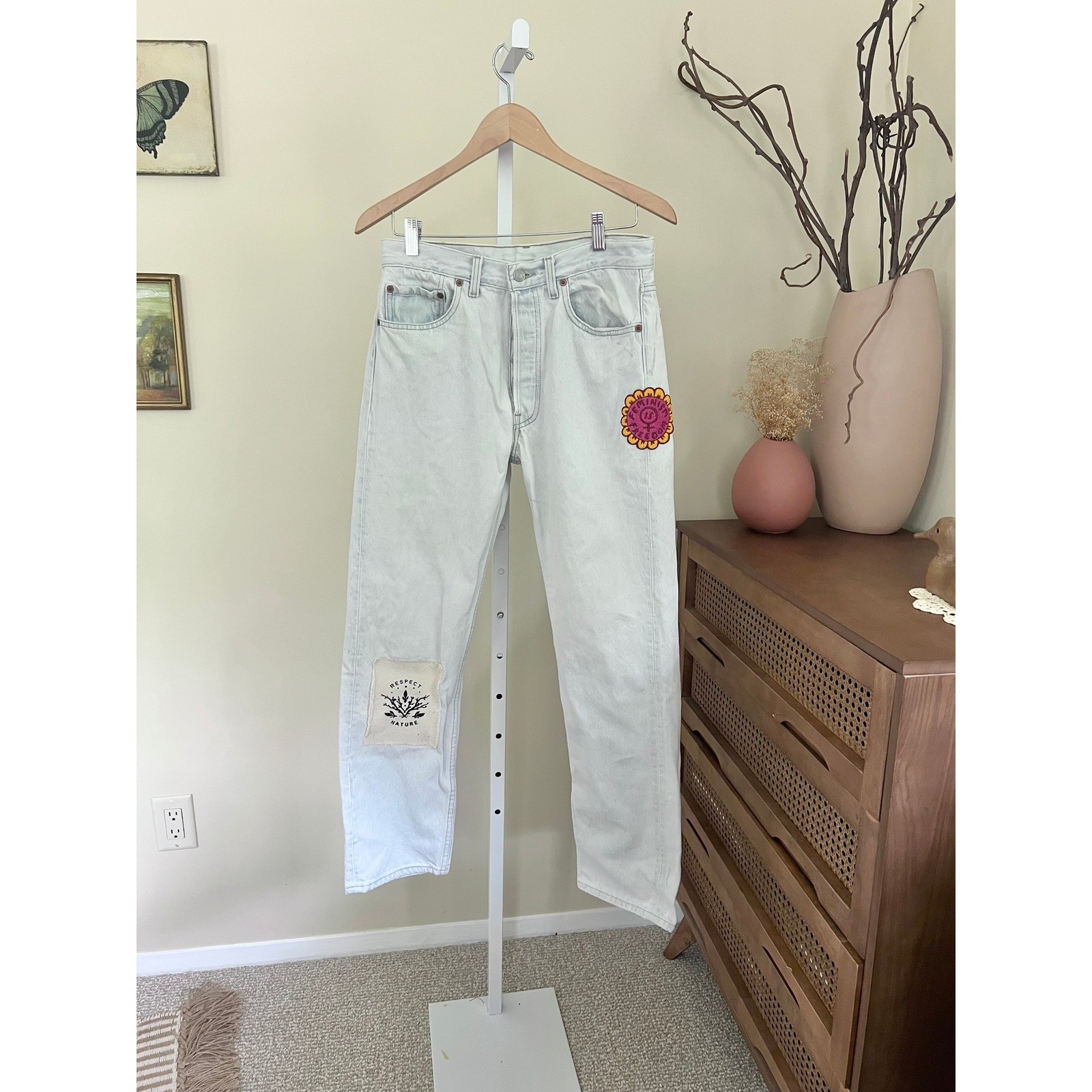 Upcycled Vintage 1995 Levi Patch Jeans