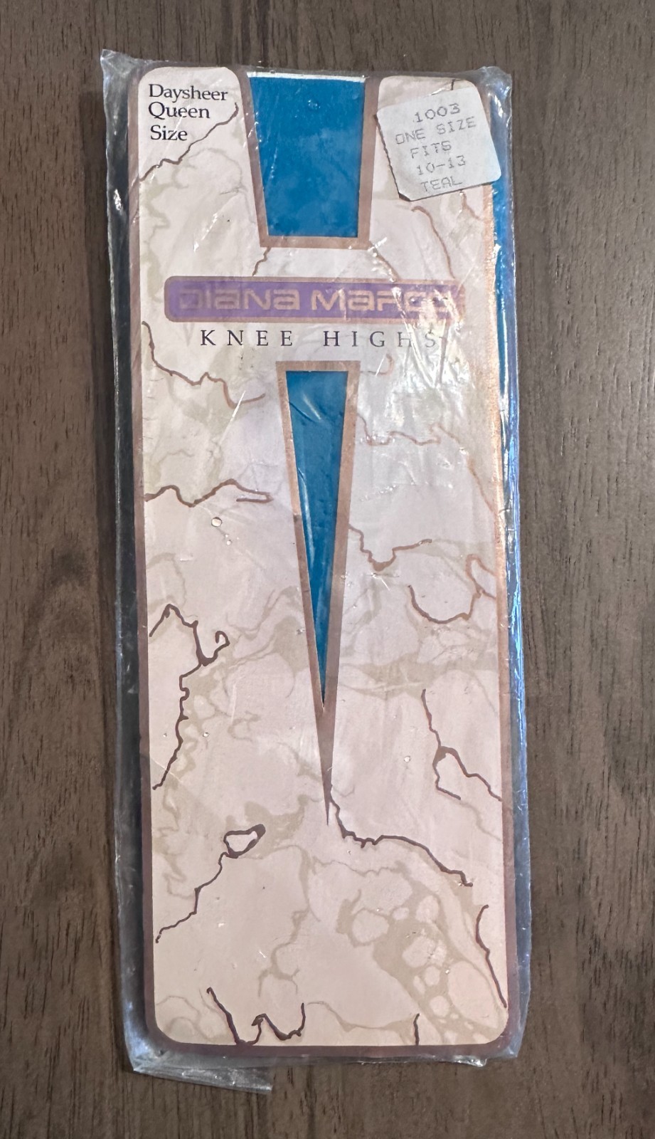 Vintage 90s Diana Marco Daysheer Knee Highs – Teal – Size Queen NEW