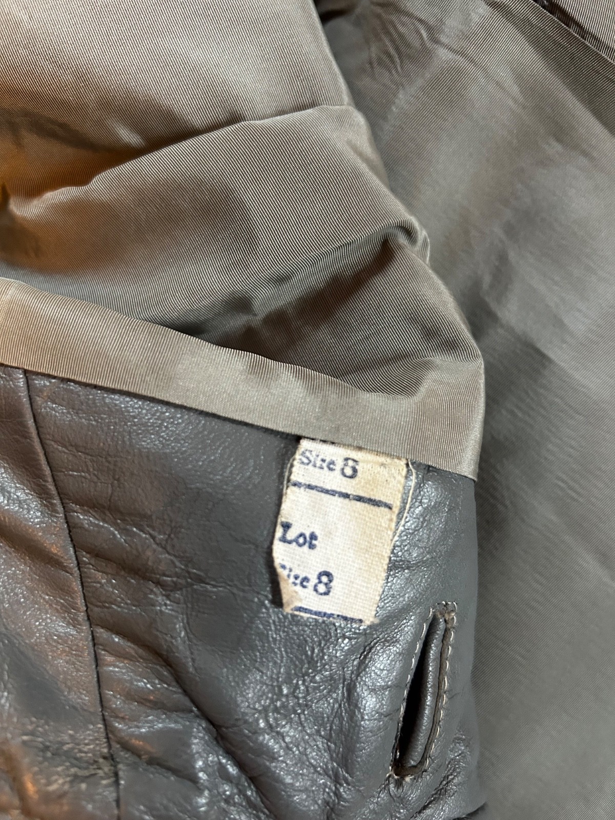 Vintage 24K Leather Dan Di Modes Coat Gray Full Length Trench Coat