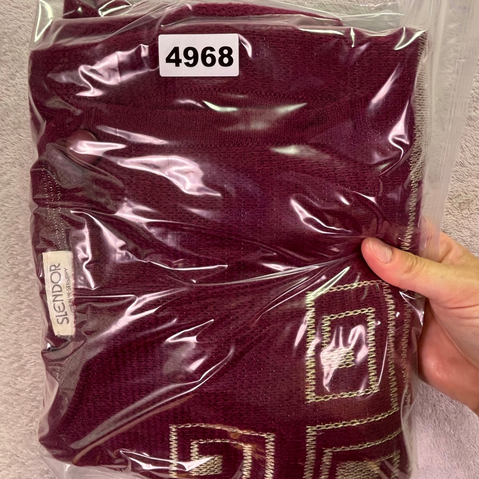 Vtg Slendor Womens Sweater 16 XXL Burgundy Geometric Mohair Blend West Germany