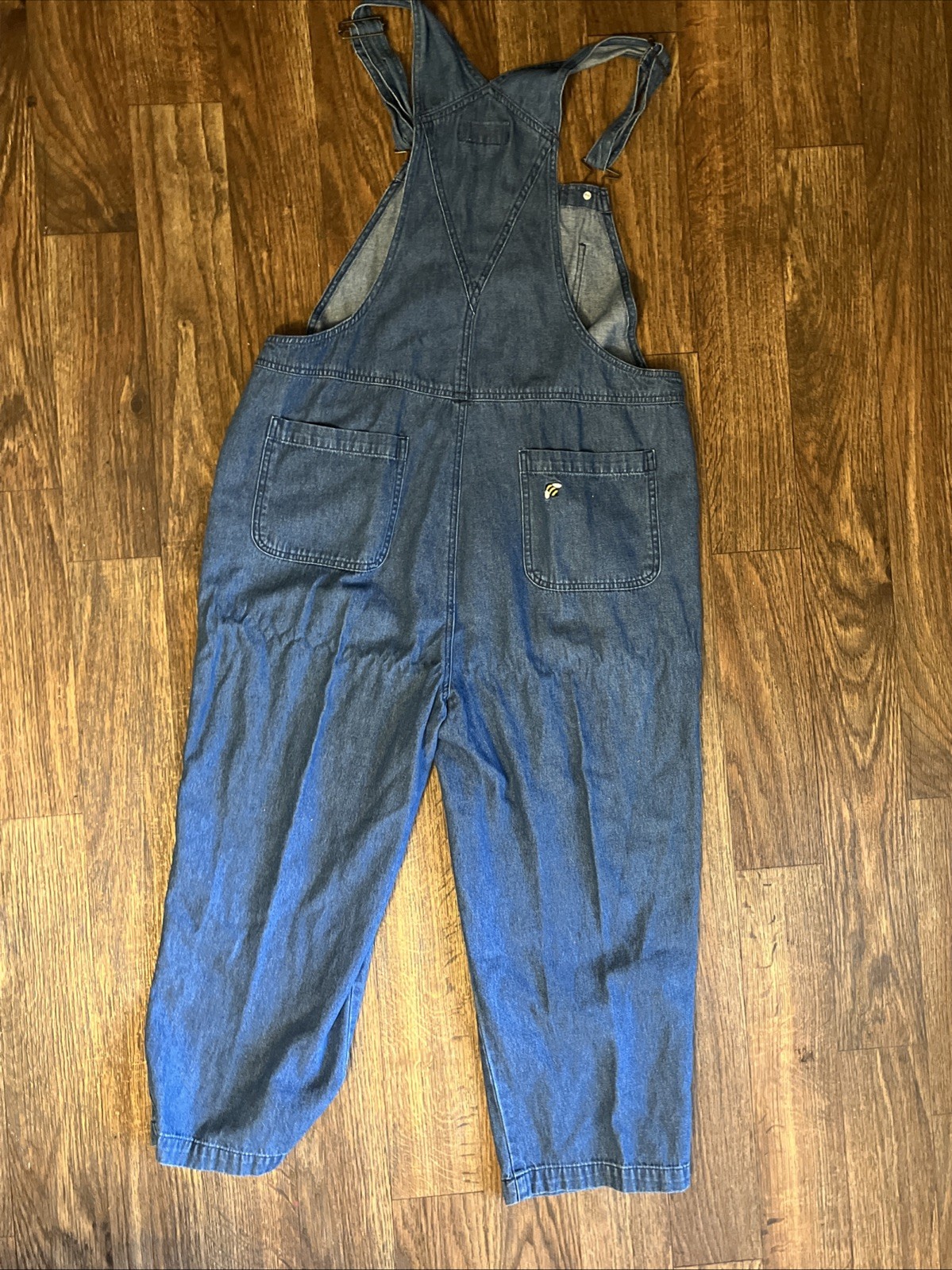 Mandal Bay Vintage 90s Denim Overalls XXL Applique Heart Hotdog Mustard Bee W