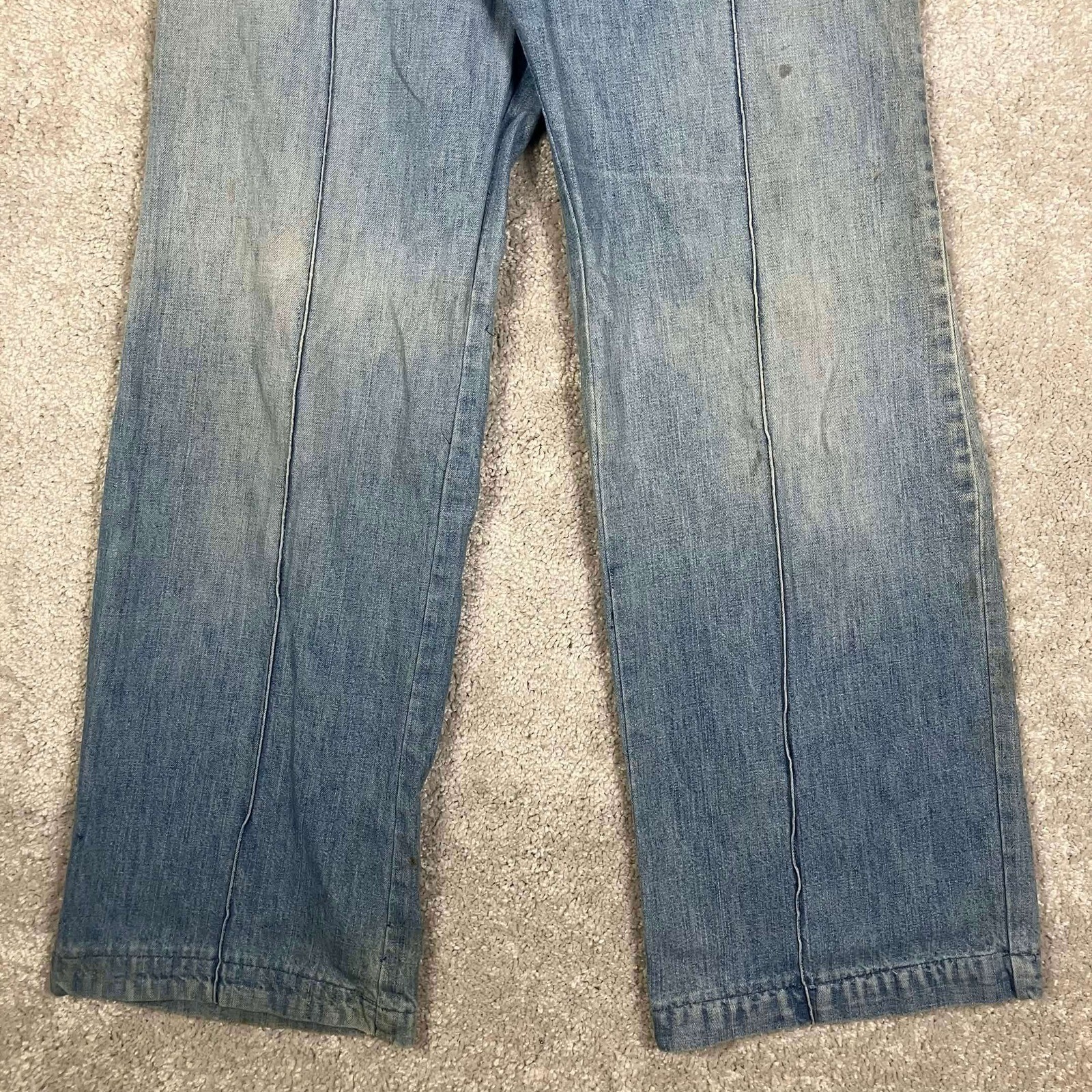 VTG 70s Wrangler Womens High Rise Wide Leg Jeans Blue Denim Scovill Zipper 26×27