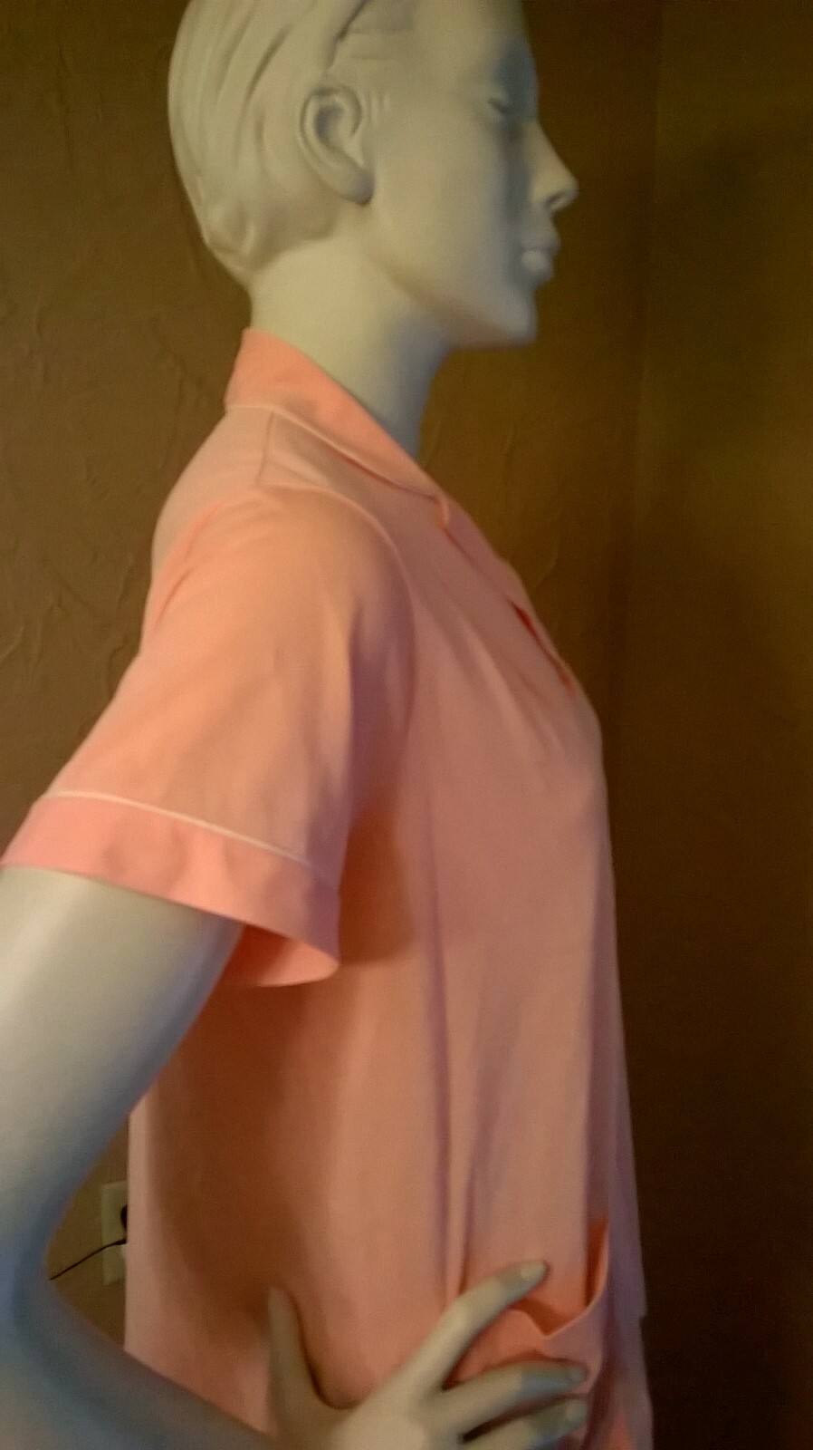 VTG 50’s Lorraine Lingerie Peach Trimmed in White S/S „I Love LUCY” PJ Set 36