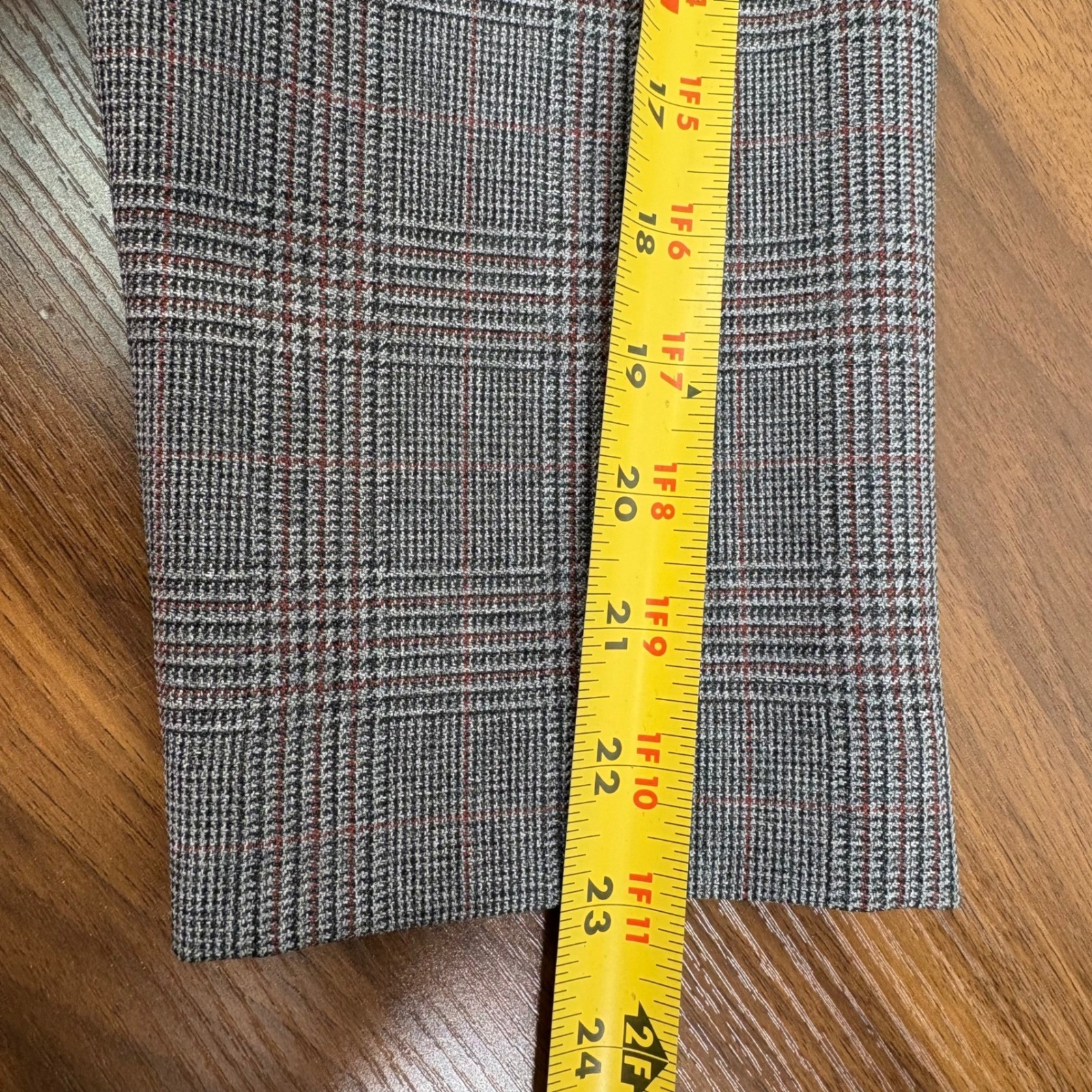 Alfred Dunner Vintage Grey Houndstooth Skirt Suit Set Blazer 14 Skirt 16 Office