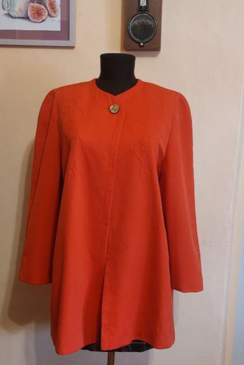 Vintage Trevira Red Blazer Jacket Blazer Germany Size M 10s Modern Retro Casual