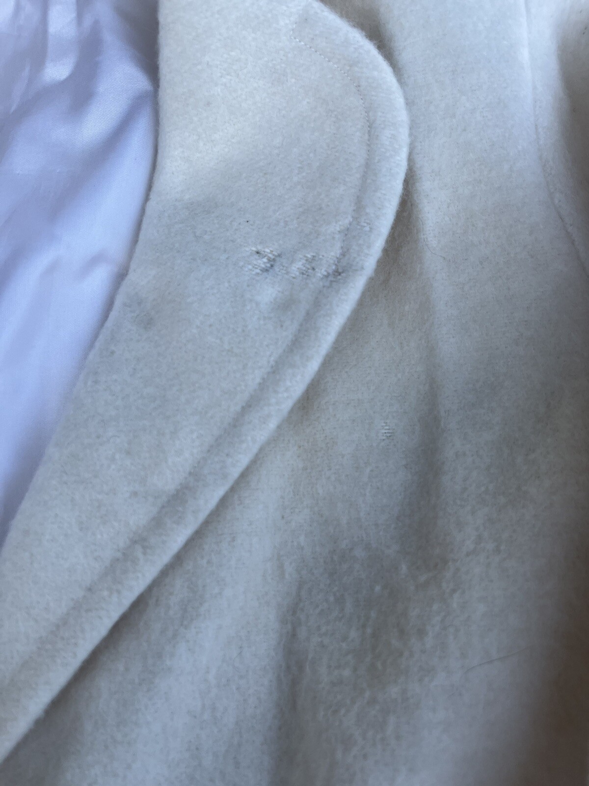 Vintage Jacket Cream White Approx Size 14/16 Wool Blend See Measurements
