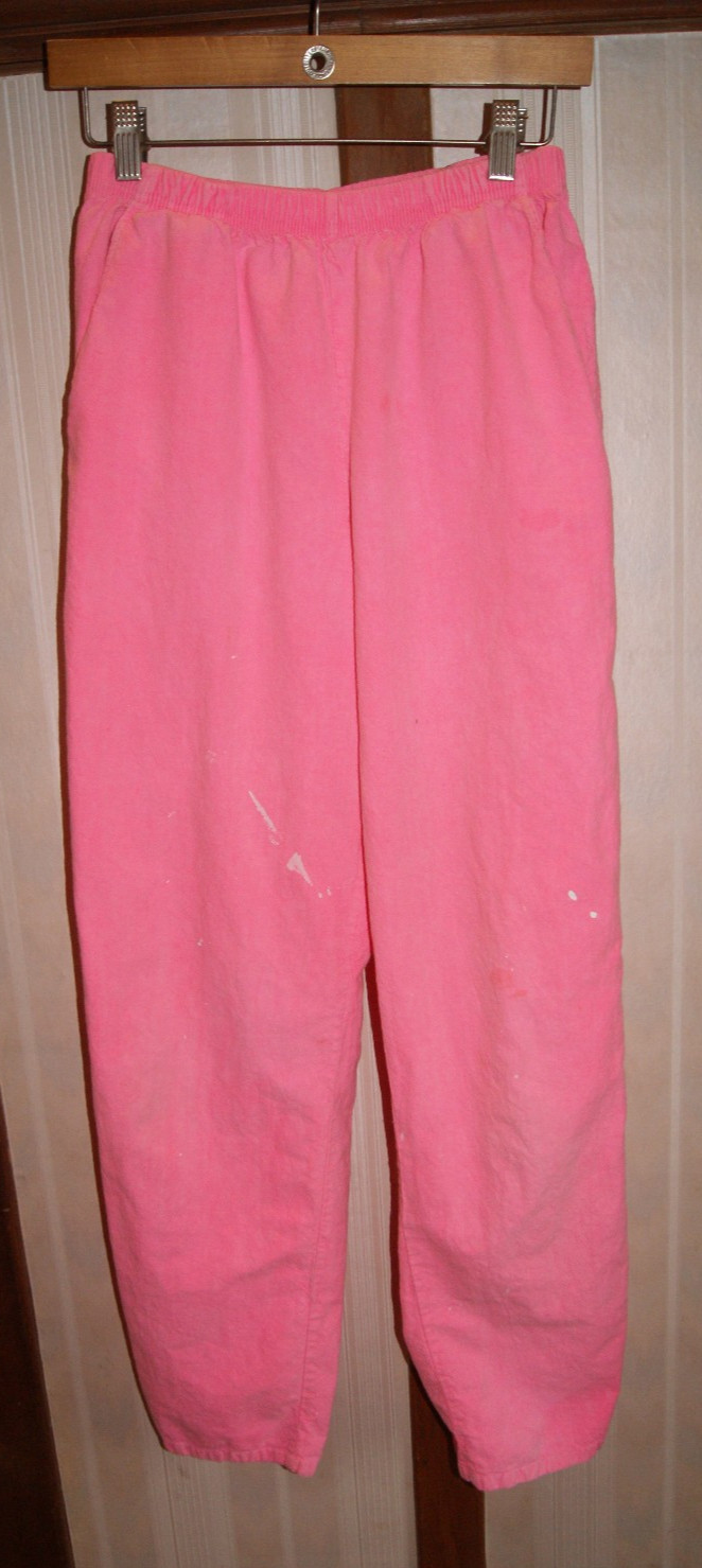 Vintage 90s Panama Jack Neon Pink Small Beach Lounge Pants USA Made Ocean