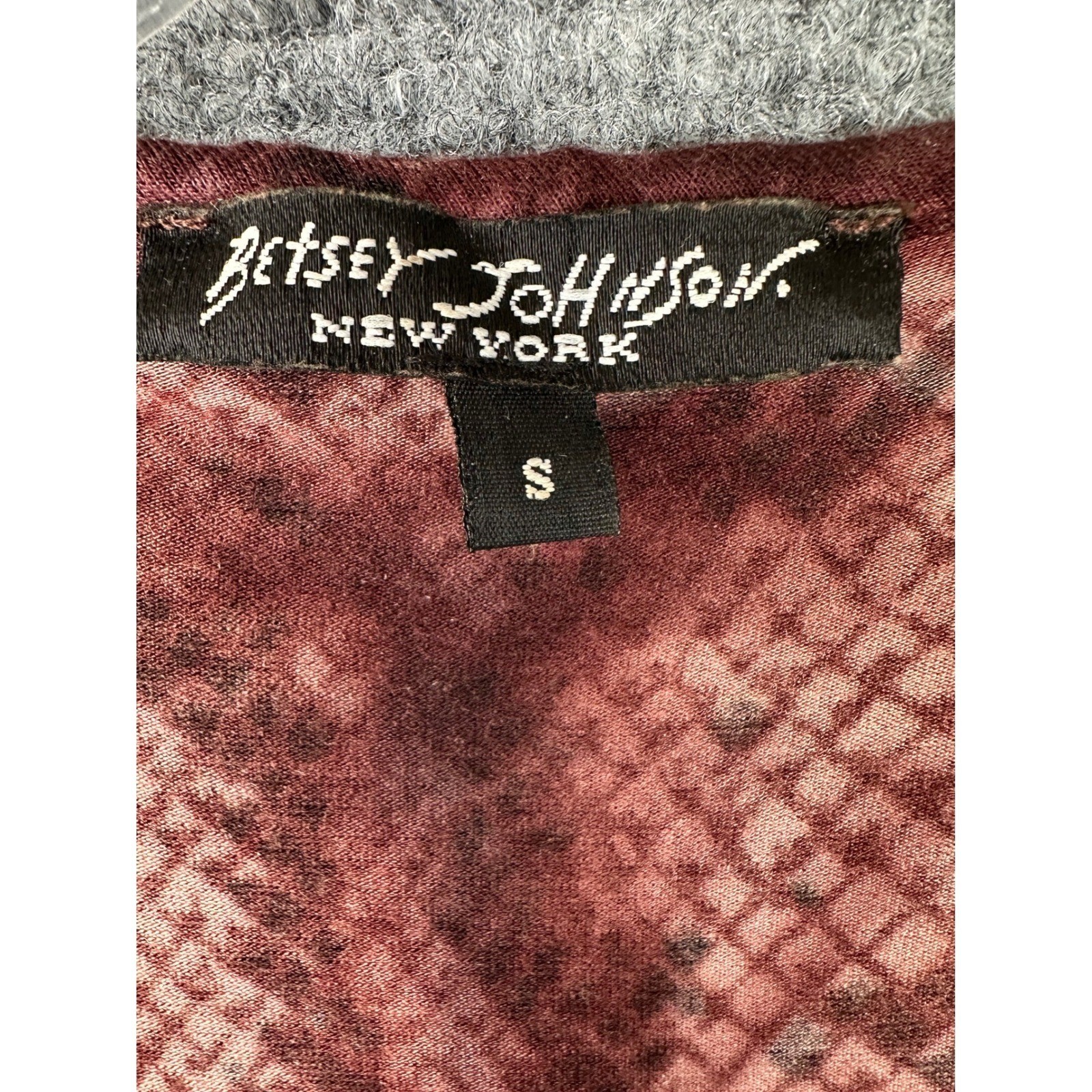 Betsey Johnson Vintage Dress S Snake Print Sweetheart Midi Y2K 90’s Grunge