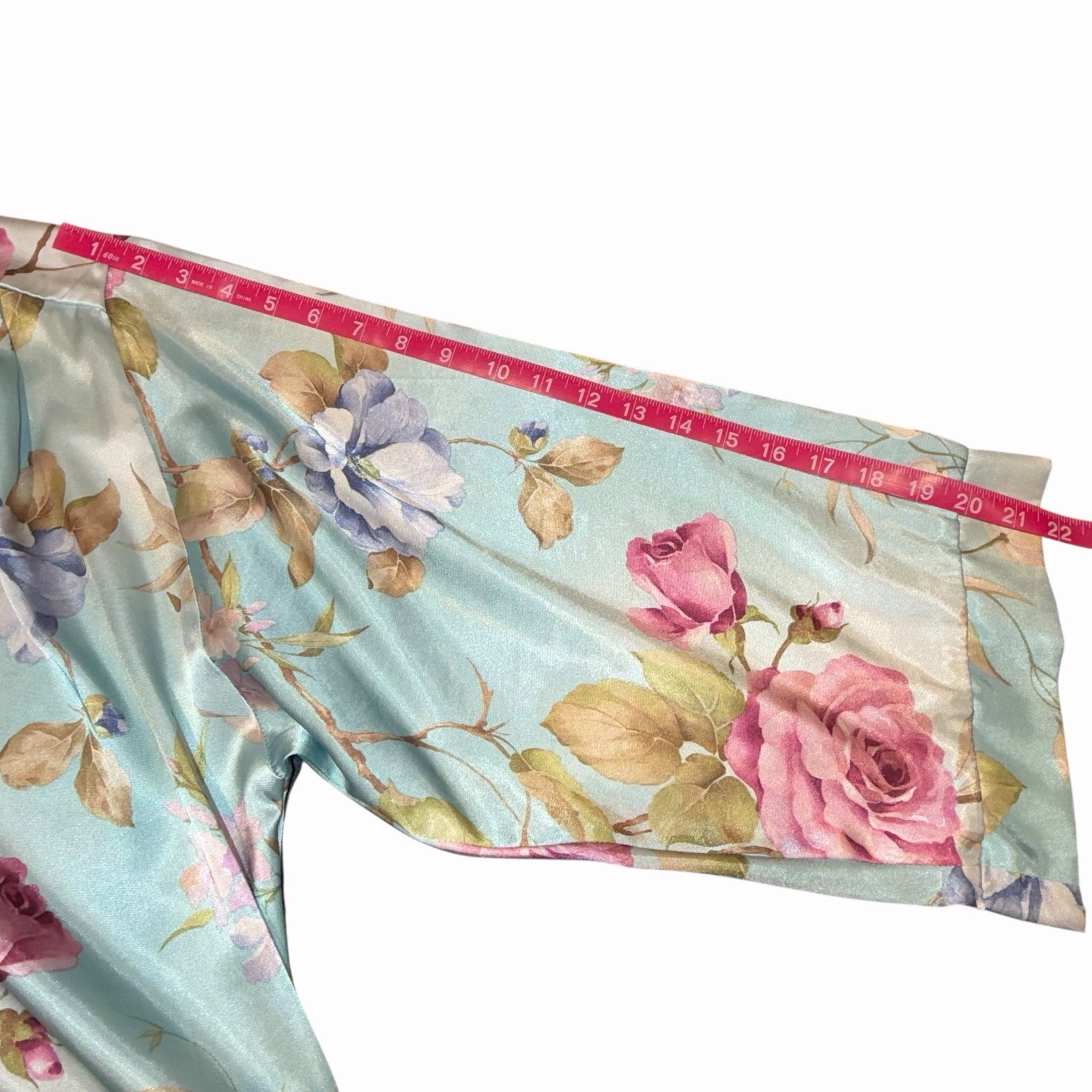 Vtg Brownstone Studio Cottagecore Floral Kimono Robe L Loungewear Mrs Roper USA