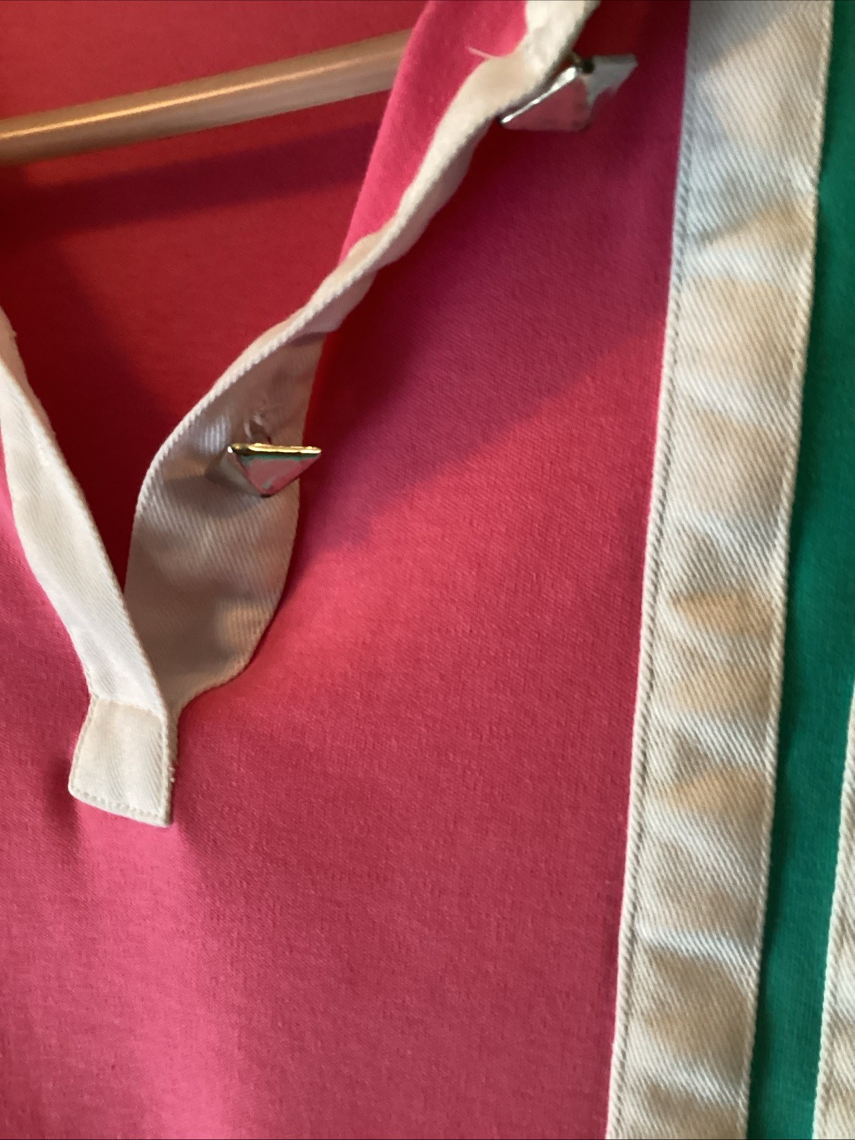 VTG Pierre Lamonte 80’s-90’s Blouse Pink And Green 2 Button Sz M