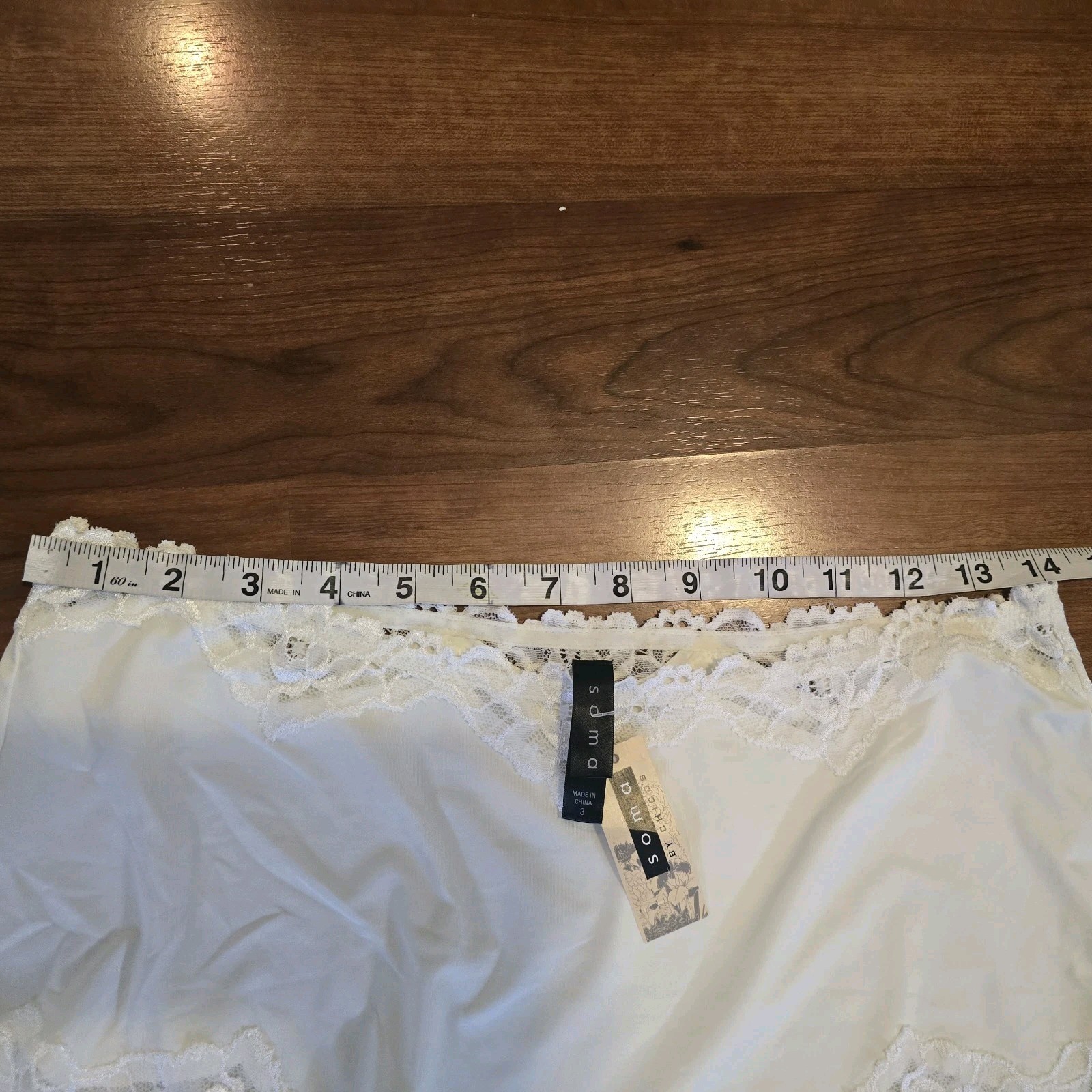 Soma By Chicos Ivory Lace Trim Lingerie Set camisole and slip Vintage Romantic