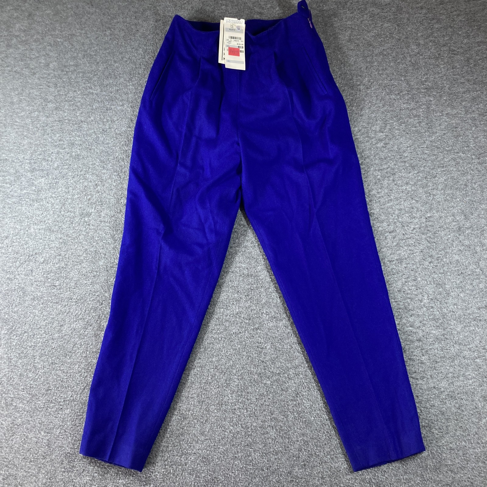 NWT Vintage Augustus Andrew Morgan Pleated Wool Trousers Pants Womens 12 Purple