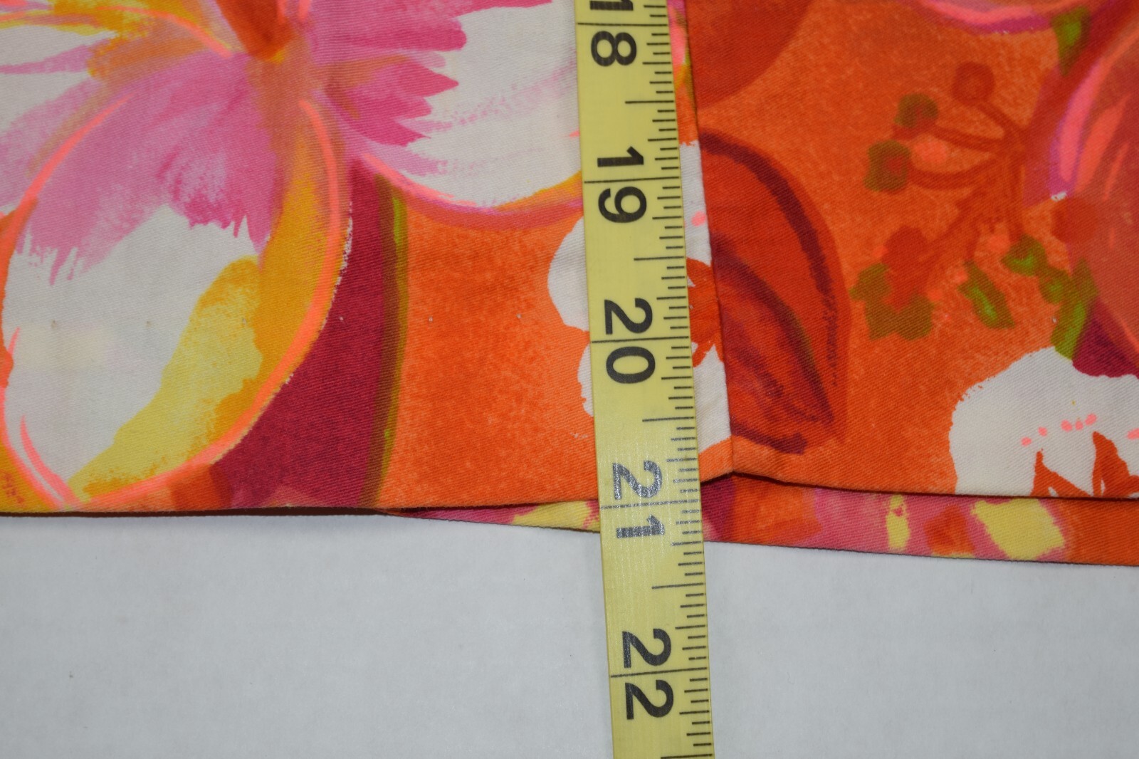 Vintage Sears Hawaiian Dress Size S/M 70s Sleeveless Orange White Yellow Floral
