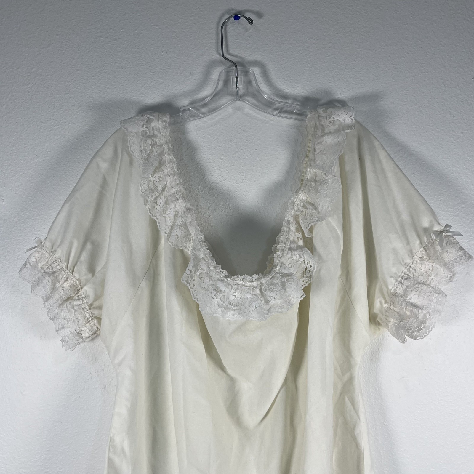 Vtg 60s Pete Bettina Smocking & Lace Square Dance Top Size XL Renaissance Boho