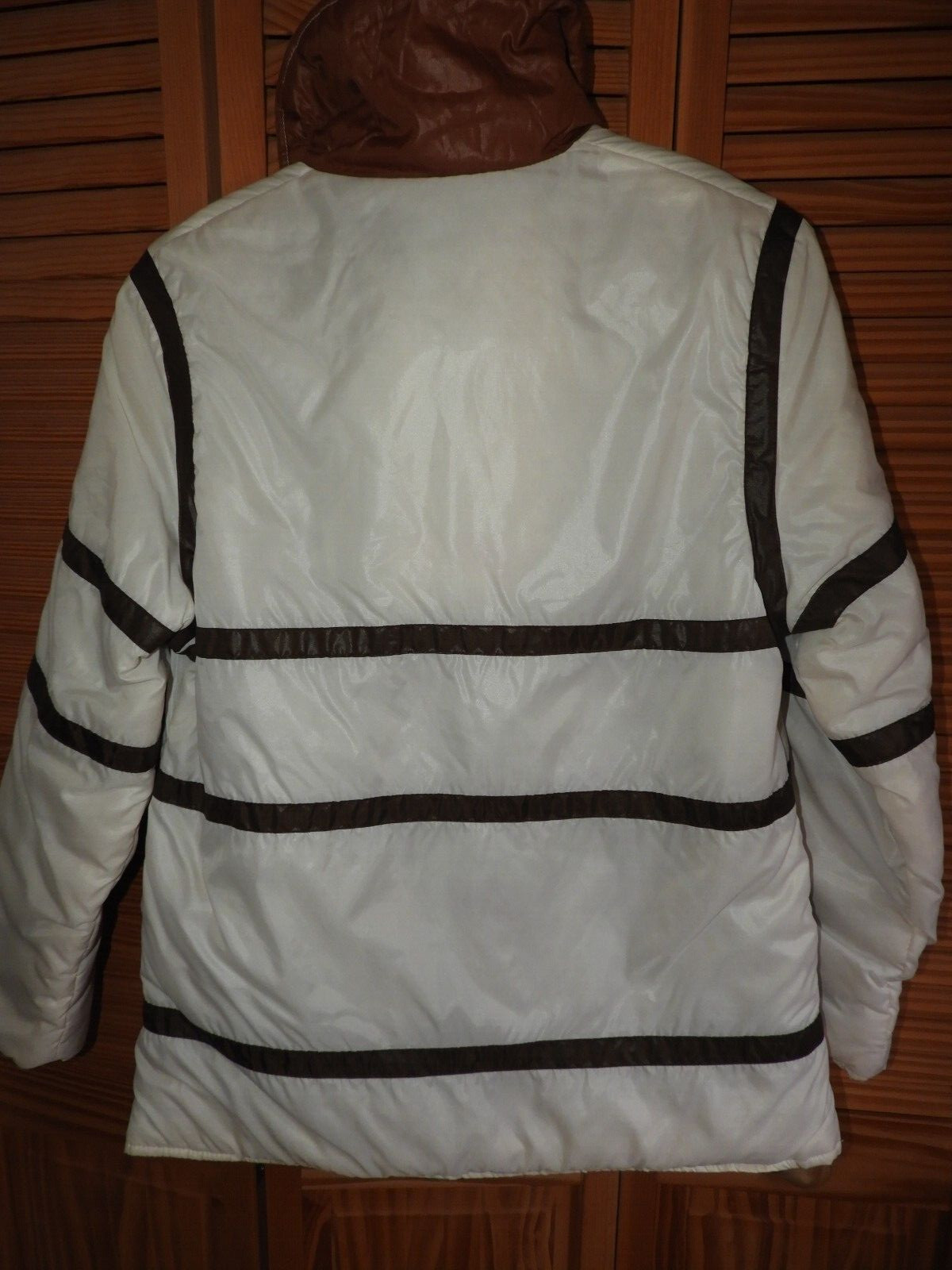Vintage Kmart Ski Jacket Brown White Women’s Large Korea 4506 70’s 80’s