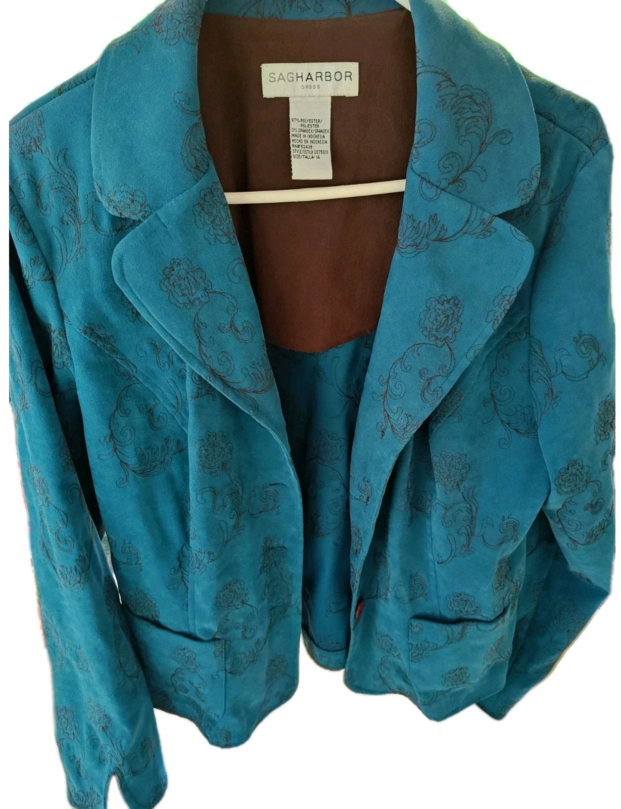 Sag Harbor Vintage Blazer Jacket Size 14 Button Front, Pockets Beautiful