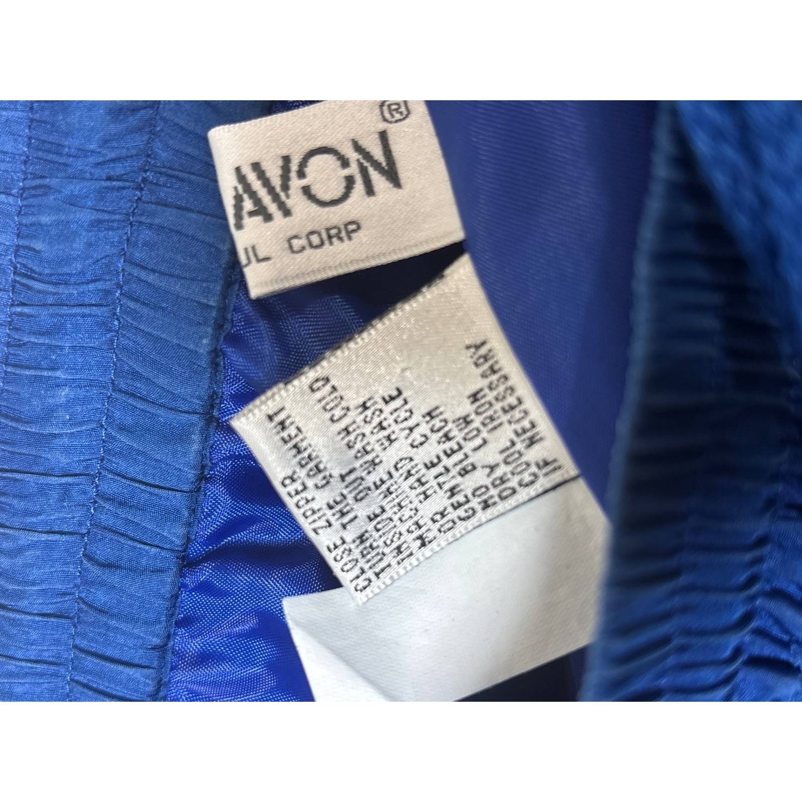 Lady Lavon Vintage 100% Silk Tracksuit Set Royal Blue Jacket Pants Womens 1X