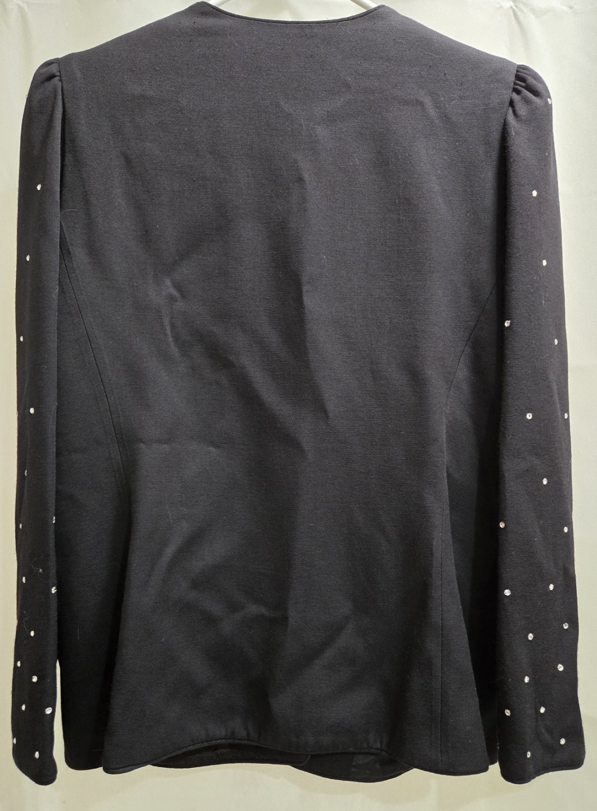Women’s Vintage Katherine Lindsay By Matthew Black Jacket W/ Rhinestones Size 14