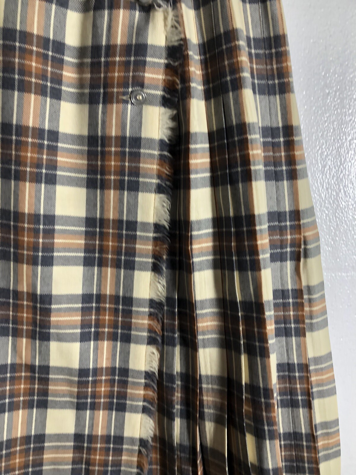 ALJEAN Canada Fine Wool Plaid Pleated Vintage 1976 Skirt Tartan 26” WAIST