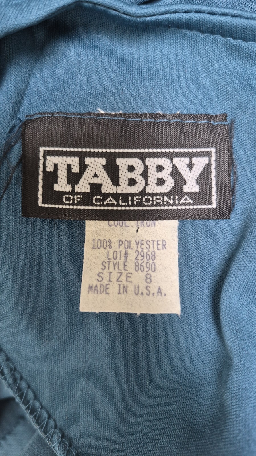 NWT Vintage 1980s TABBY CALIFORNIA Teal Dress with BELT – Size M