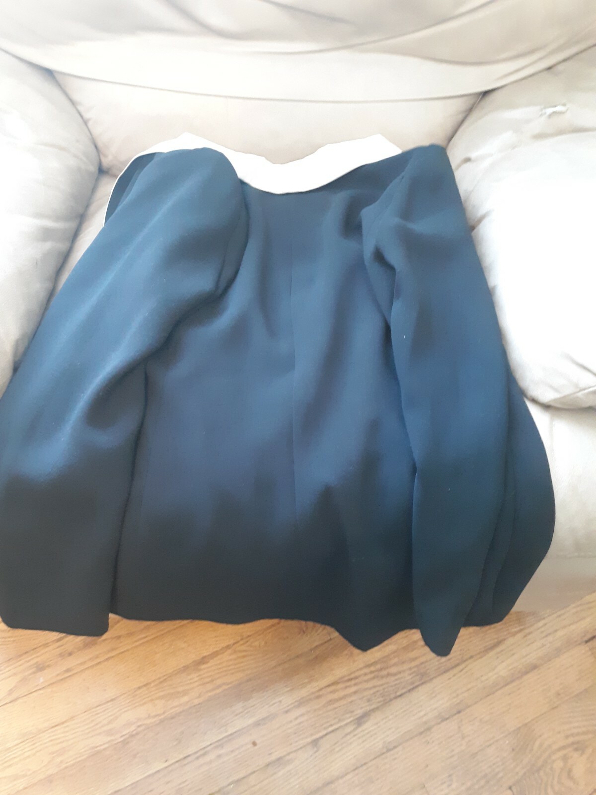 Vintage STUDIO I Womens Size 12 Black Button Blazer Jacket Skirt Suit
