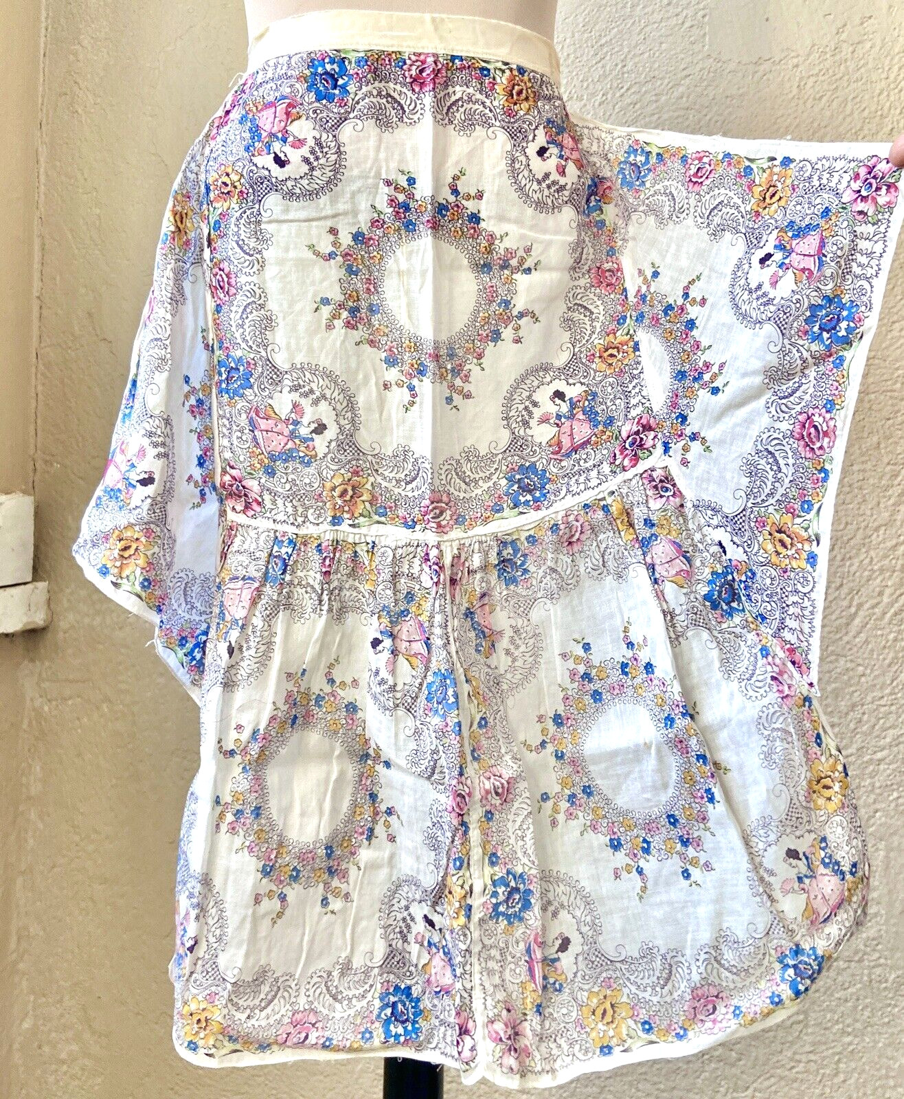 Stunning 1920s Antique Rococo Revival Floral Apron | Flapper Deco 1930s