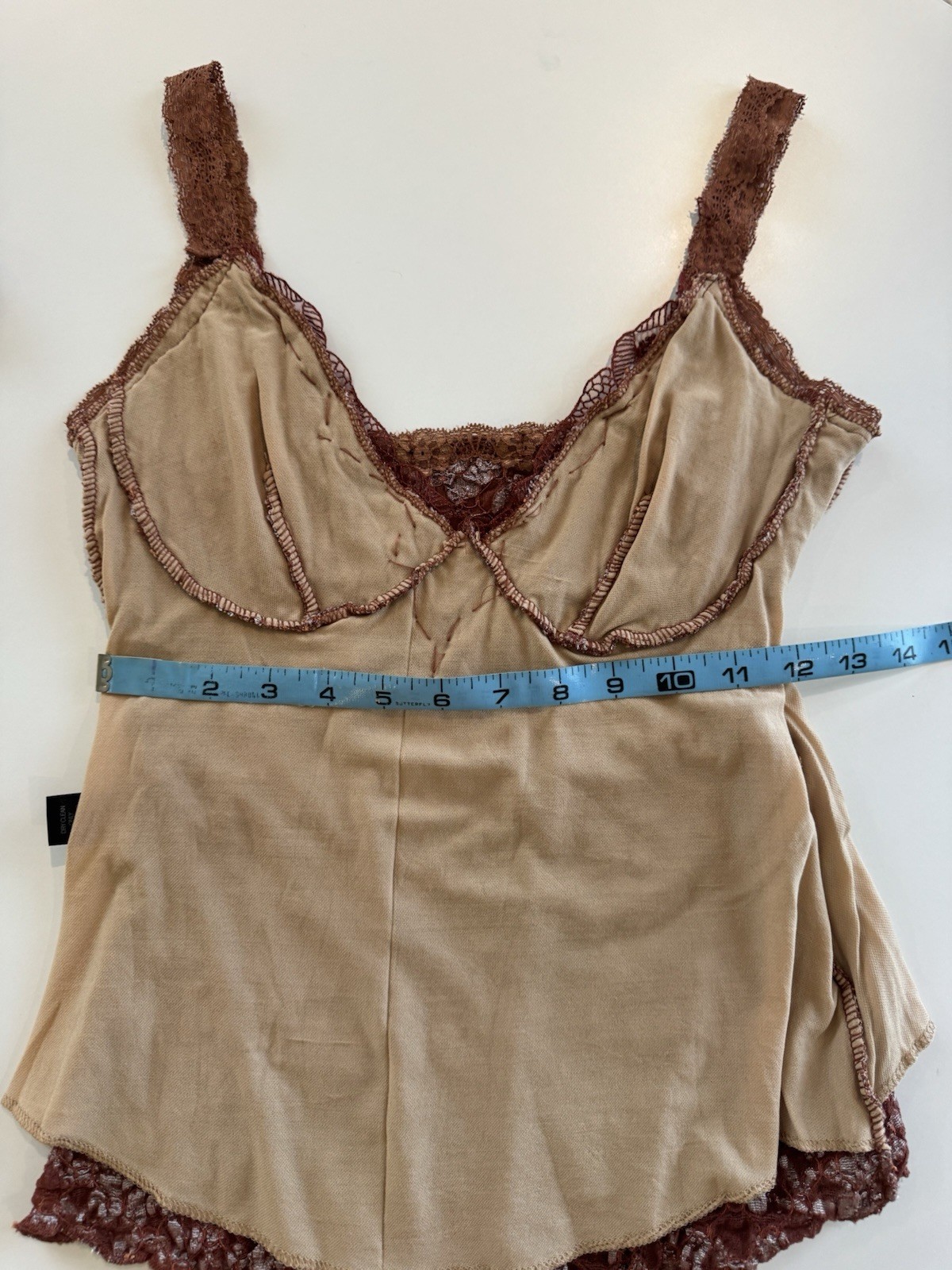 Ann Ferriday Vintage Lace Corset Style Camisole Stretchy Liner OS Unworn