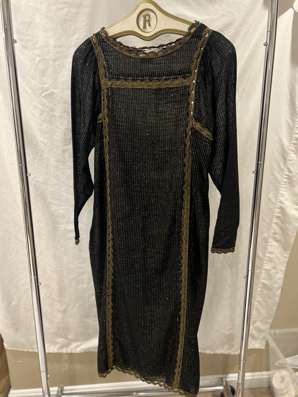 Vintage Geoffrey Beene -Saks Fifth Avenue Metallic/Gold /Black Evening Dress