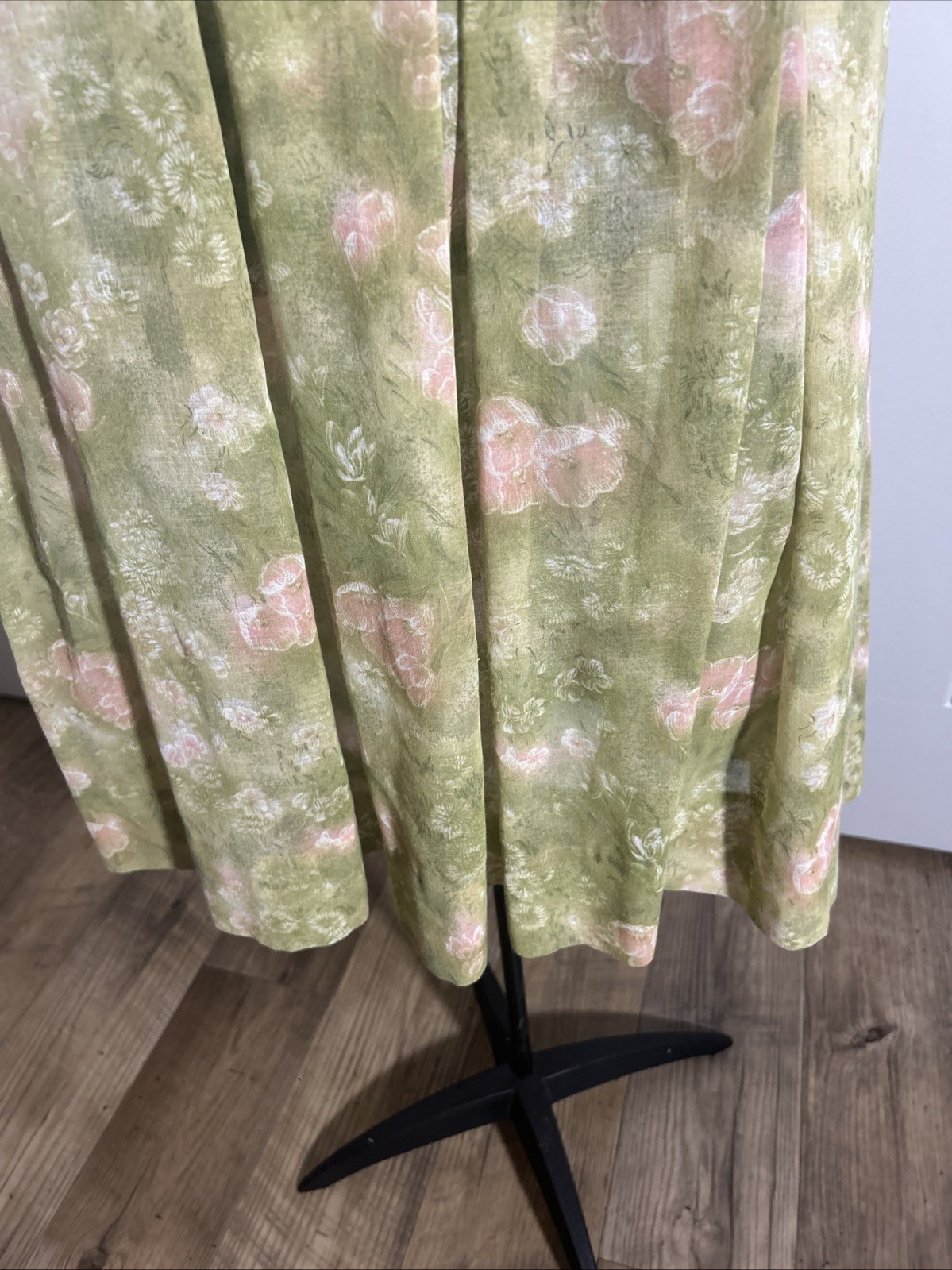 Vintage 1950’s Jean Lang Original Green Floral Print Dress