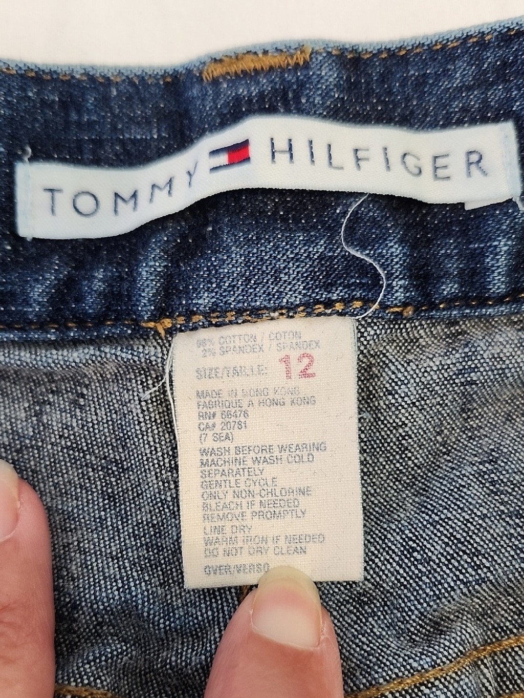 Tommy Hilfiger Vintage Womens 1999 Dark Blue Straight-Leg Jeans Size 12 90’s