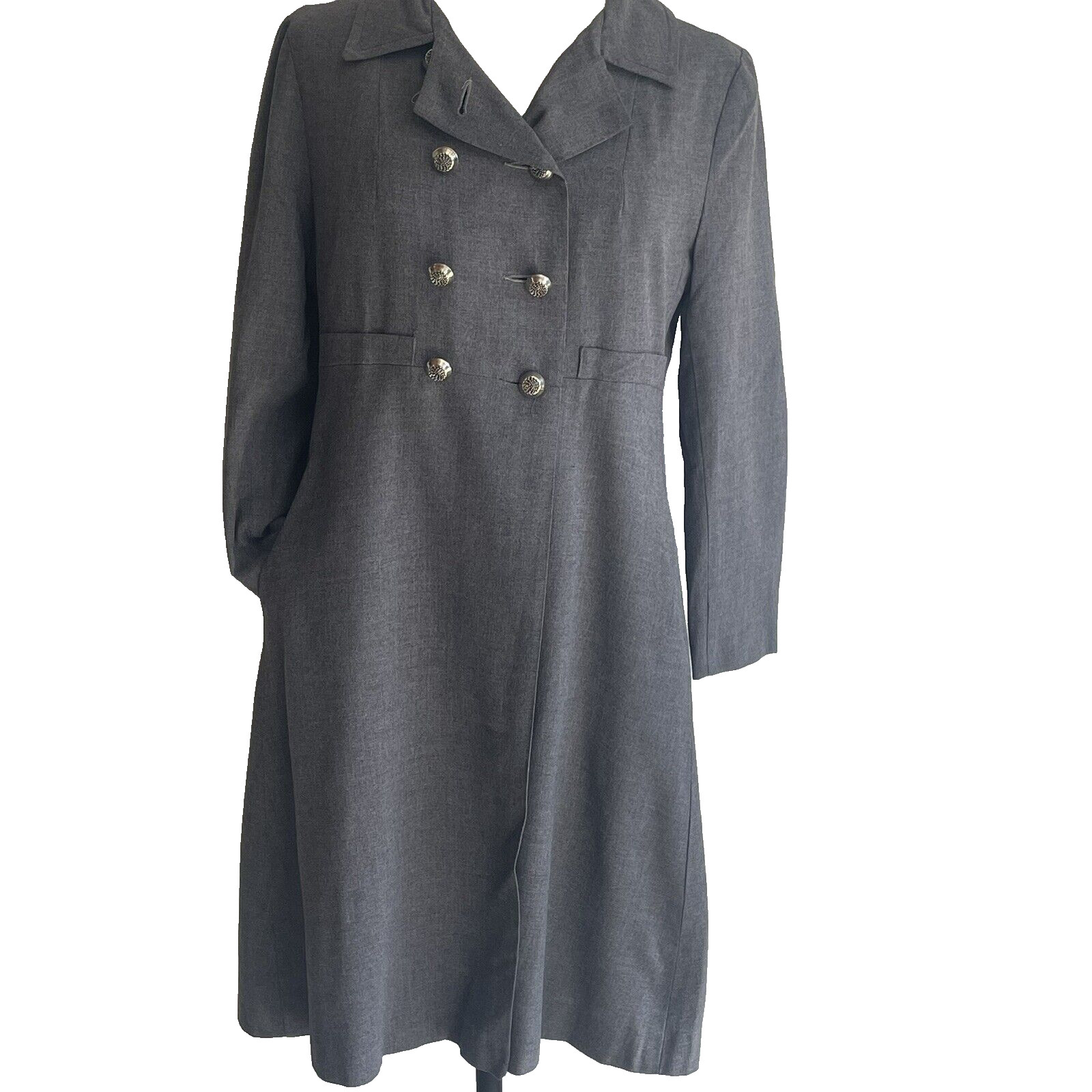 Vtg Jacobson’s Double Breasted Coat Dress Size 10 Polka dot Lined Made in USA
