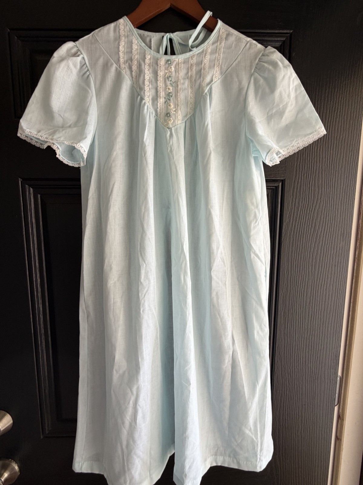 Vintage Sears Hospital Nightgown Open Back Size Small Set Of 3 Pink,Blue,Yellow