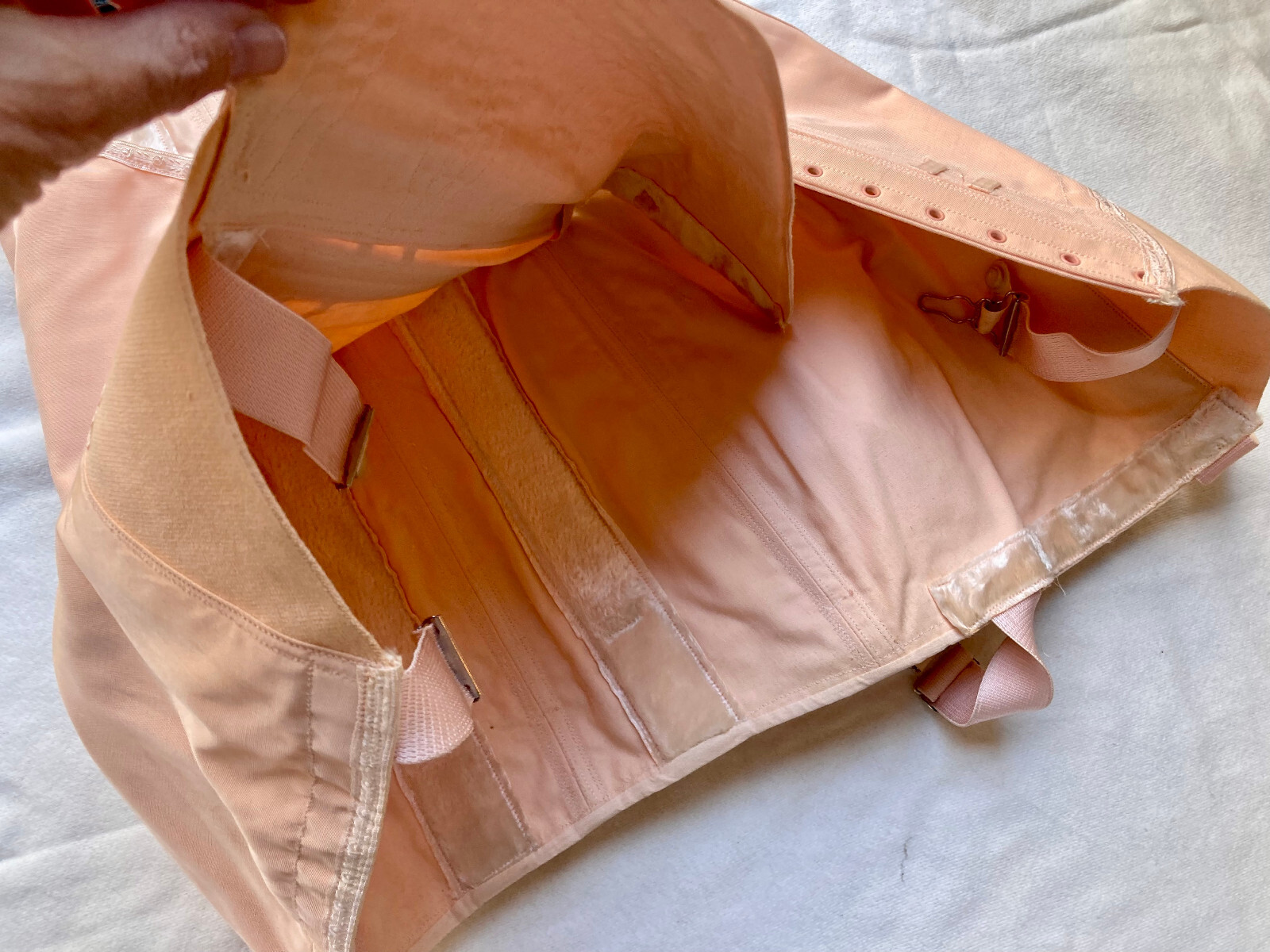 Vintage Corset Girdle Lumbar Surgical Spinal Support Orthopedic 6 Brace Garters