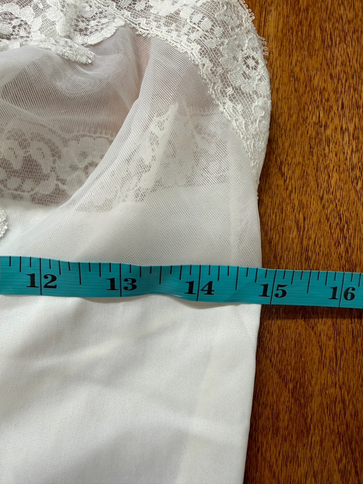 Vtg VAN RAALTE Small Off White Slip Dress Lace Cami Top Silky Nightgown Satin