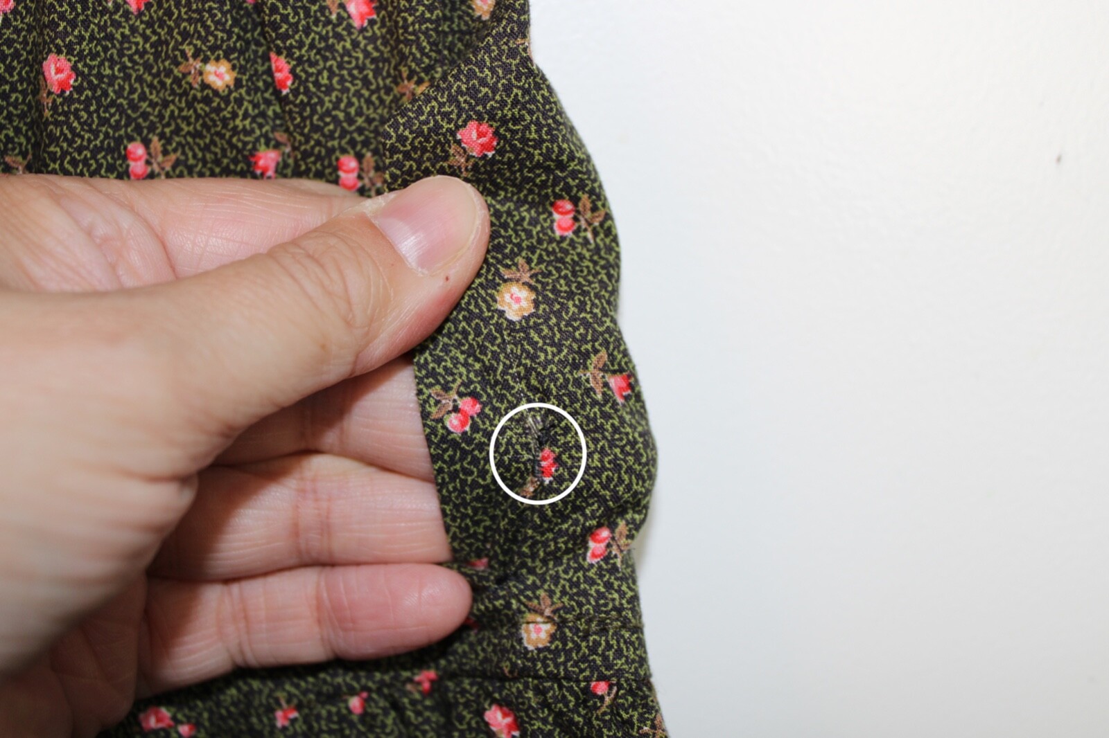 Handmade Vintage VIP Fabric Cranston Print Works Micro Floral Prairie Skirt XS-S